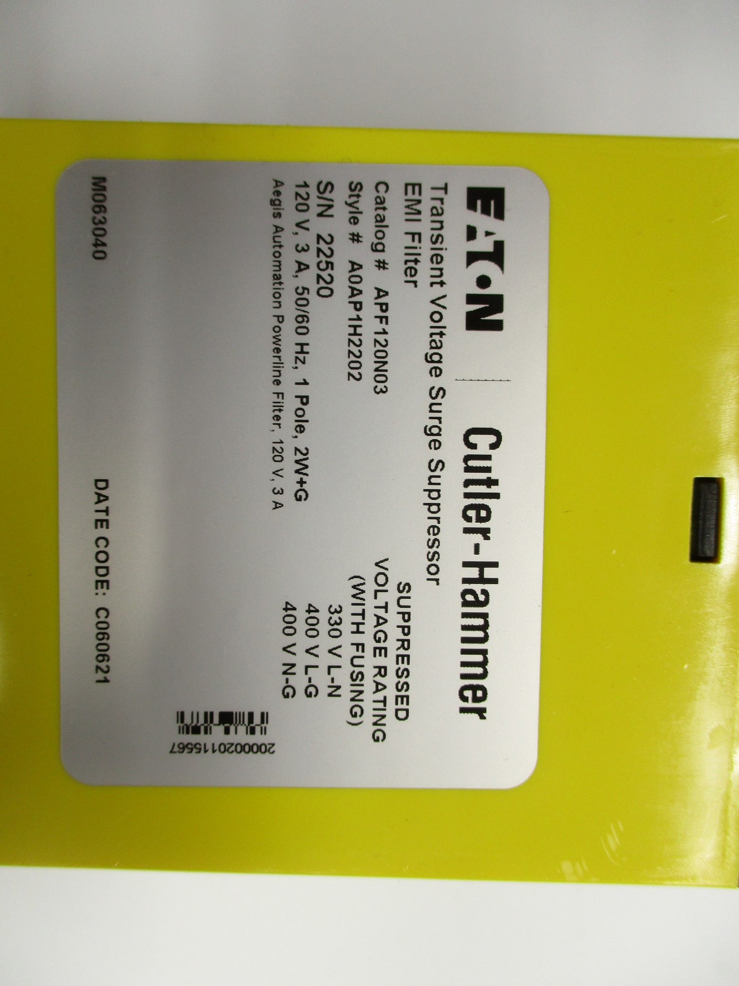 CUTLER HAMMER APF120N03 NSMP