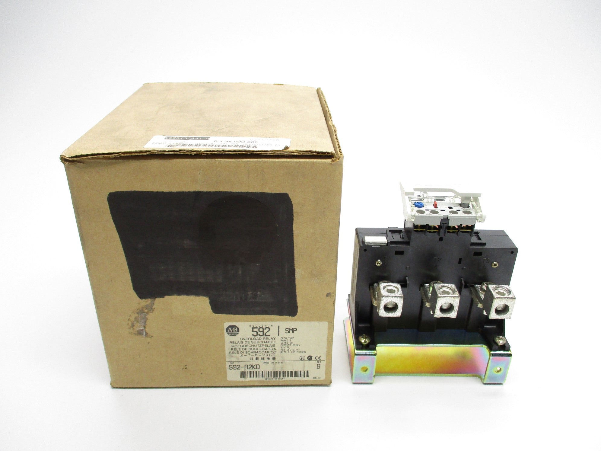 ALLEN BRADLEY 592-A2KD SER. B 23-75A (BR/WH) NSMP