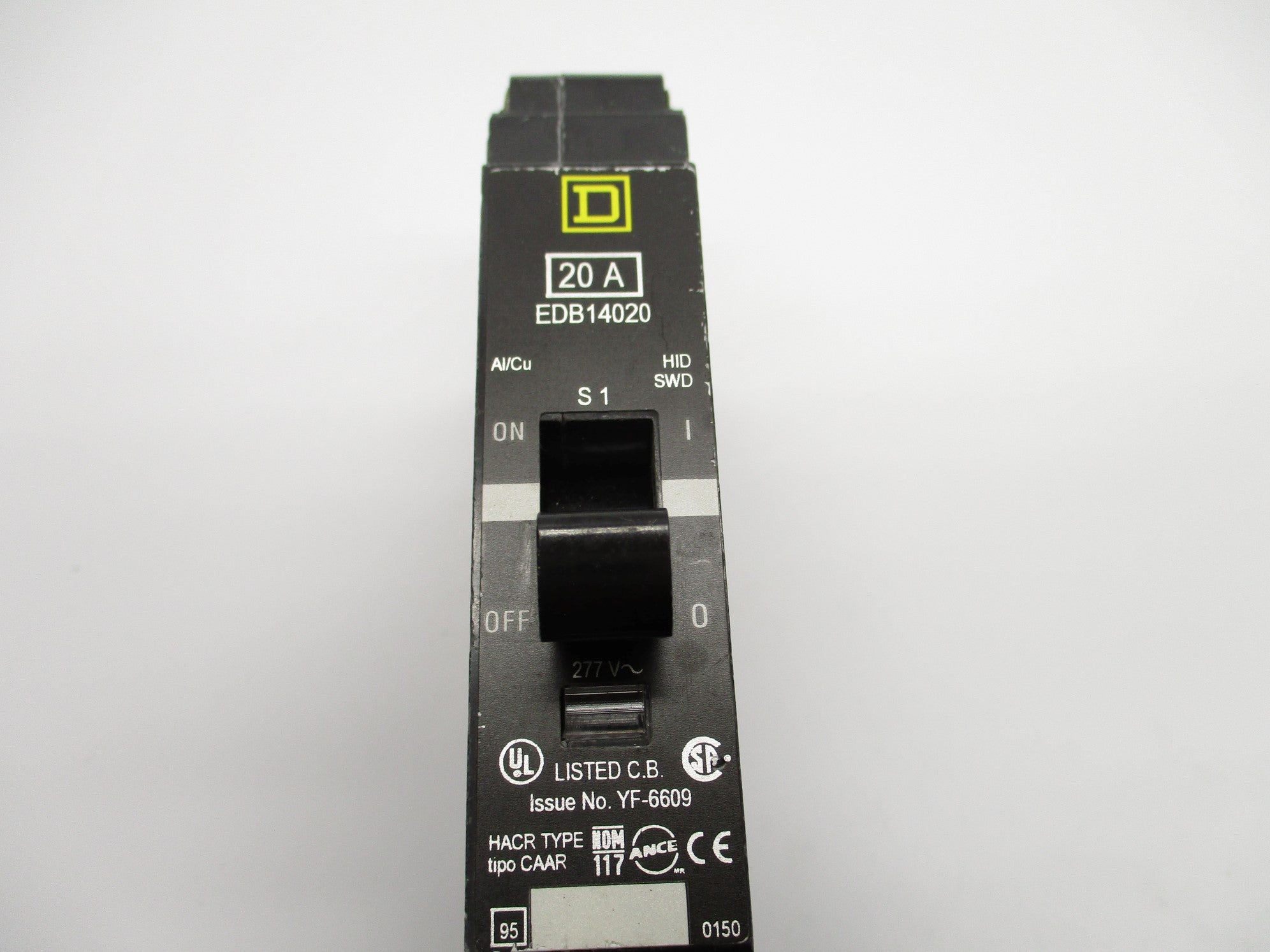 SQUARE D EDB14020 277V 20A UNMP