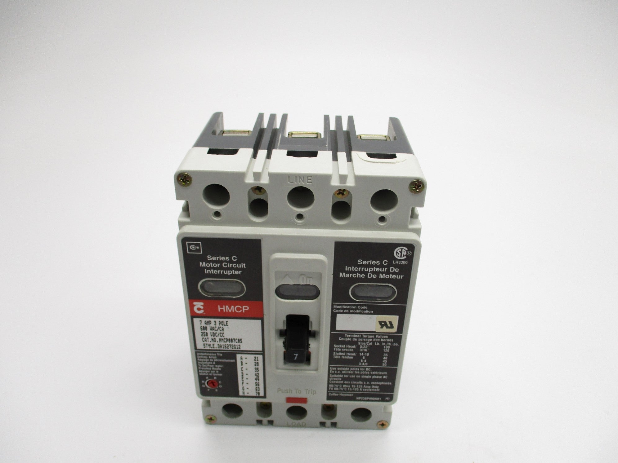 CUTLER HAMMER HMCP007C0S 7A (GREY) NSMP
