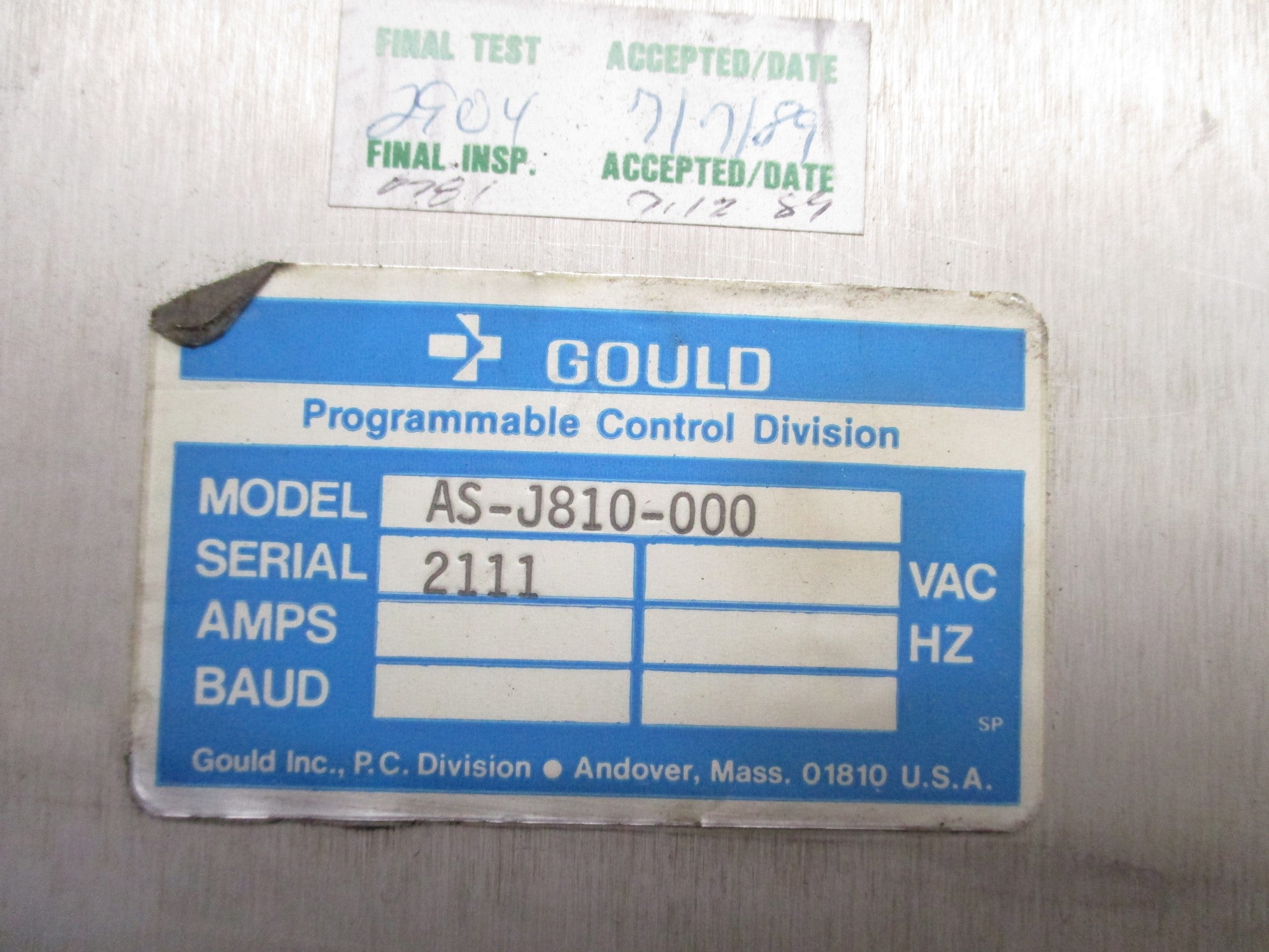 GOULD AS-J810-000 UNMP