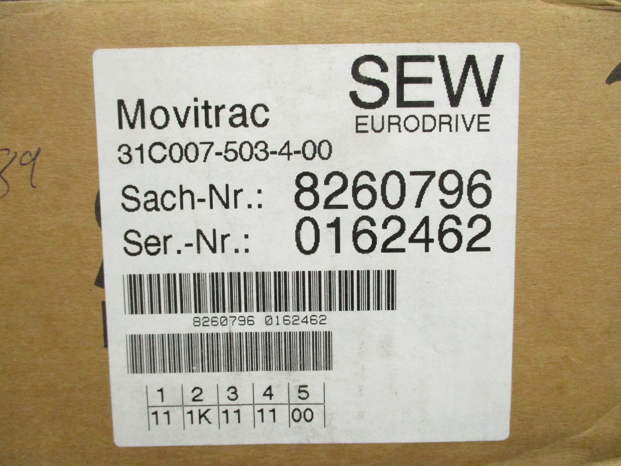 SEW EURODRIVE 31C007-503-4-00 NSMP