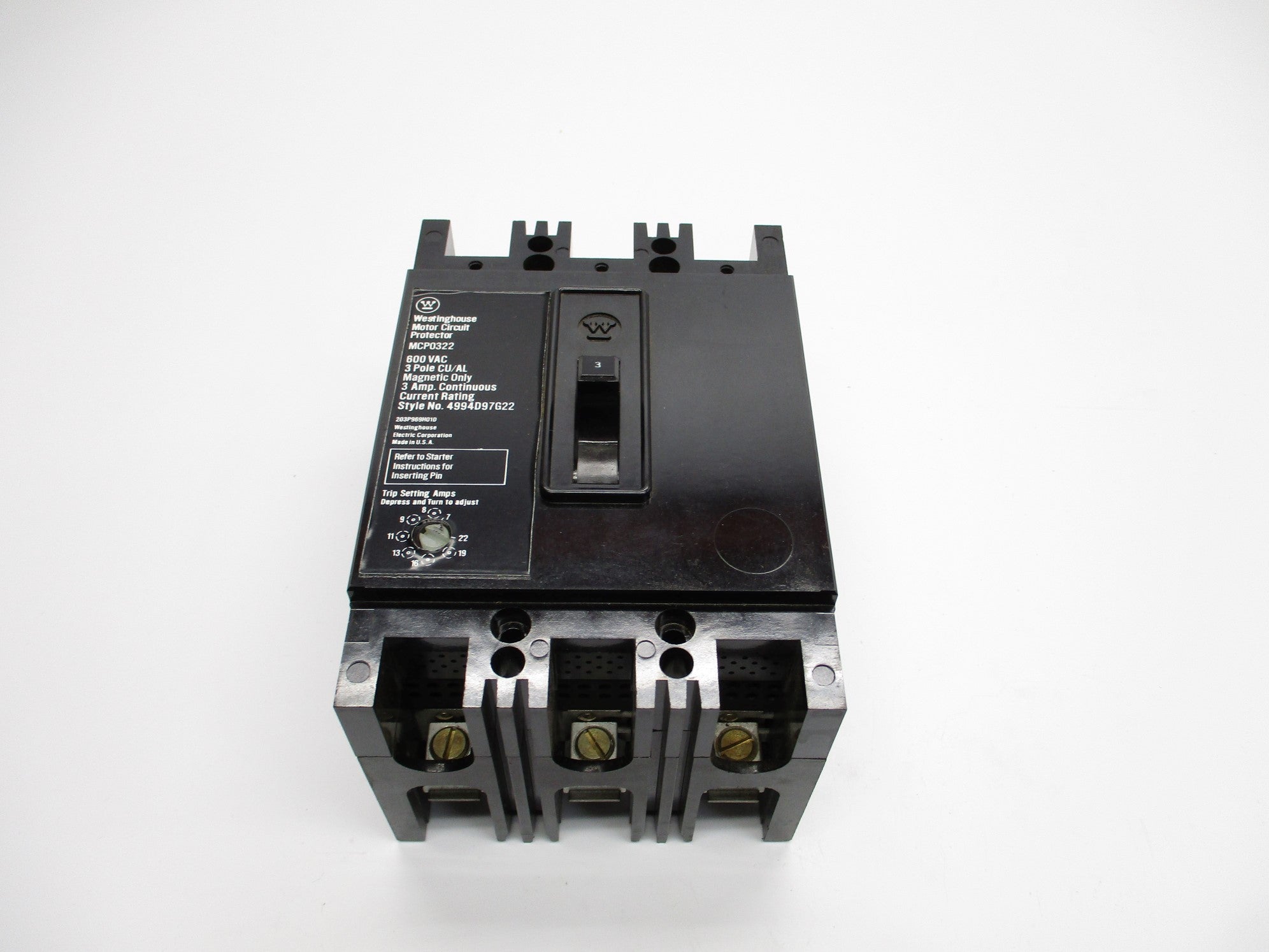 WESTINGHOUSE MCP0322 3A 600VAC NSMP