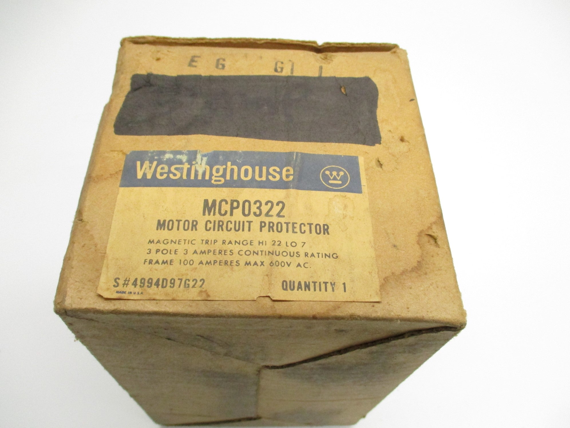 WESTINGHOUSE MCP0322 3A 600VAC NSMP