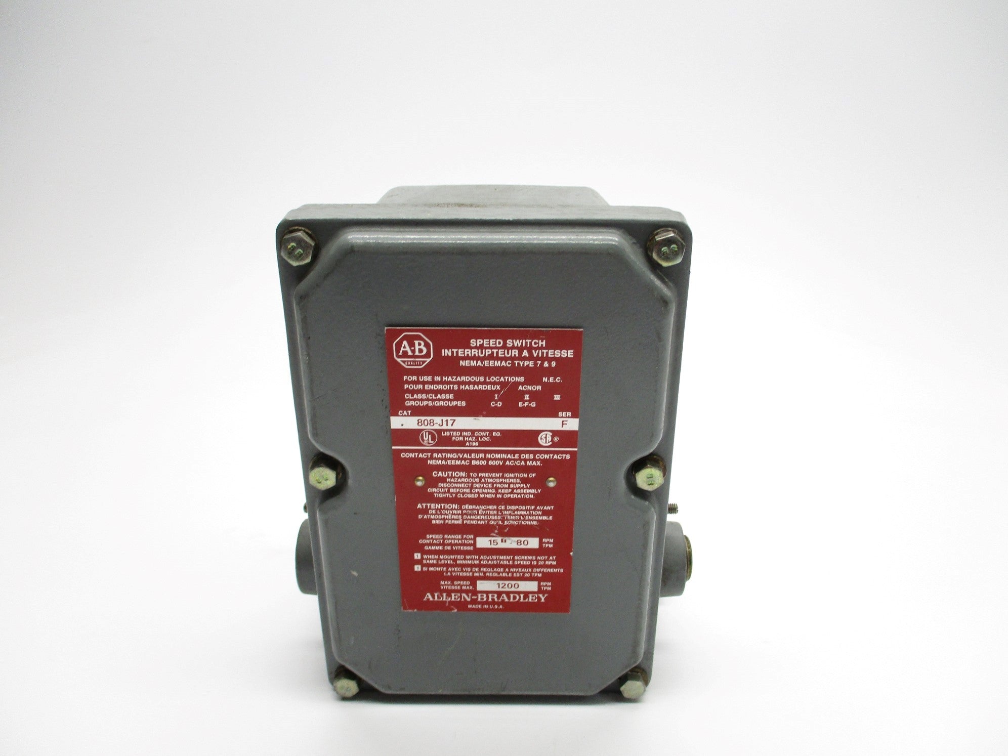 INDUSTRIAL SPARE PART 808-J17 SER. F (AS PICTURED) NSNP