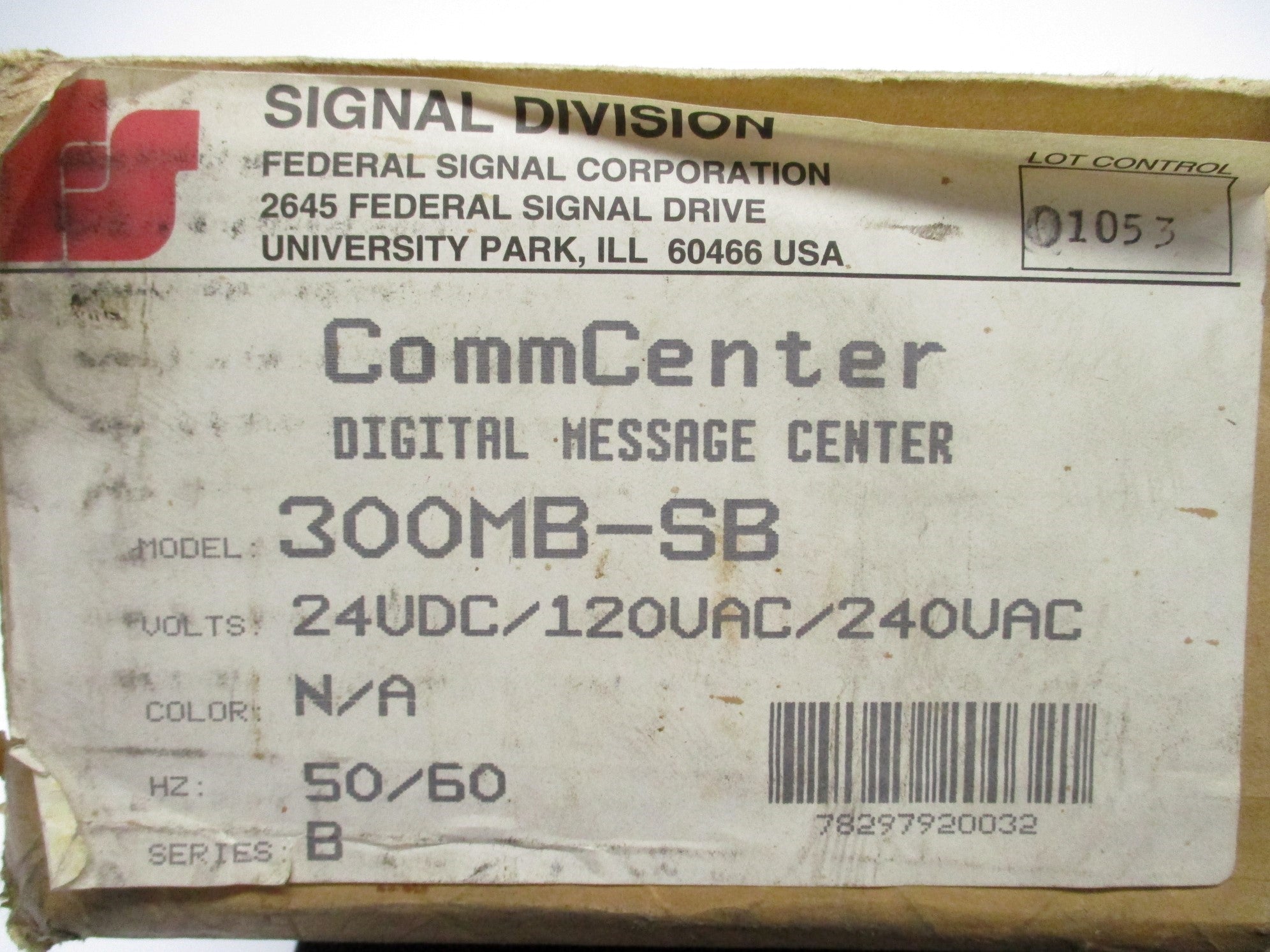 FEDERAL SIGNAL 300MB-SB SER. B NSMP