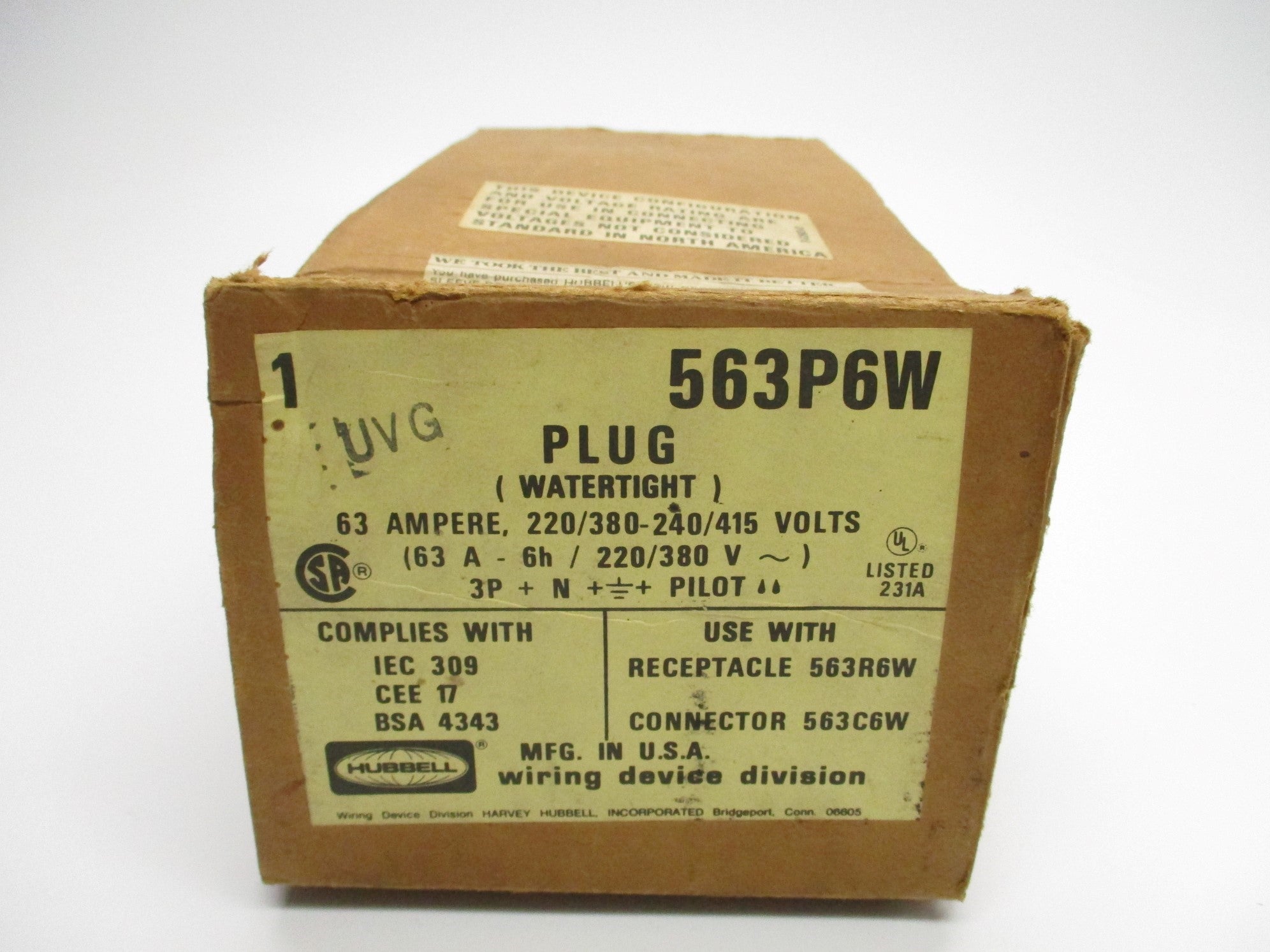 HUBBELL 563P6W NSMP