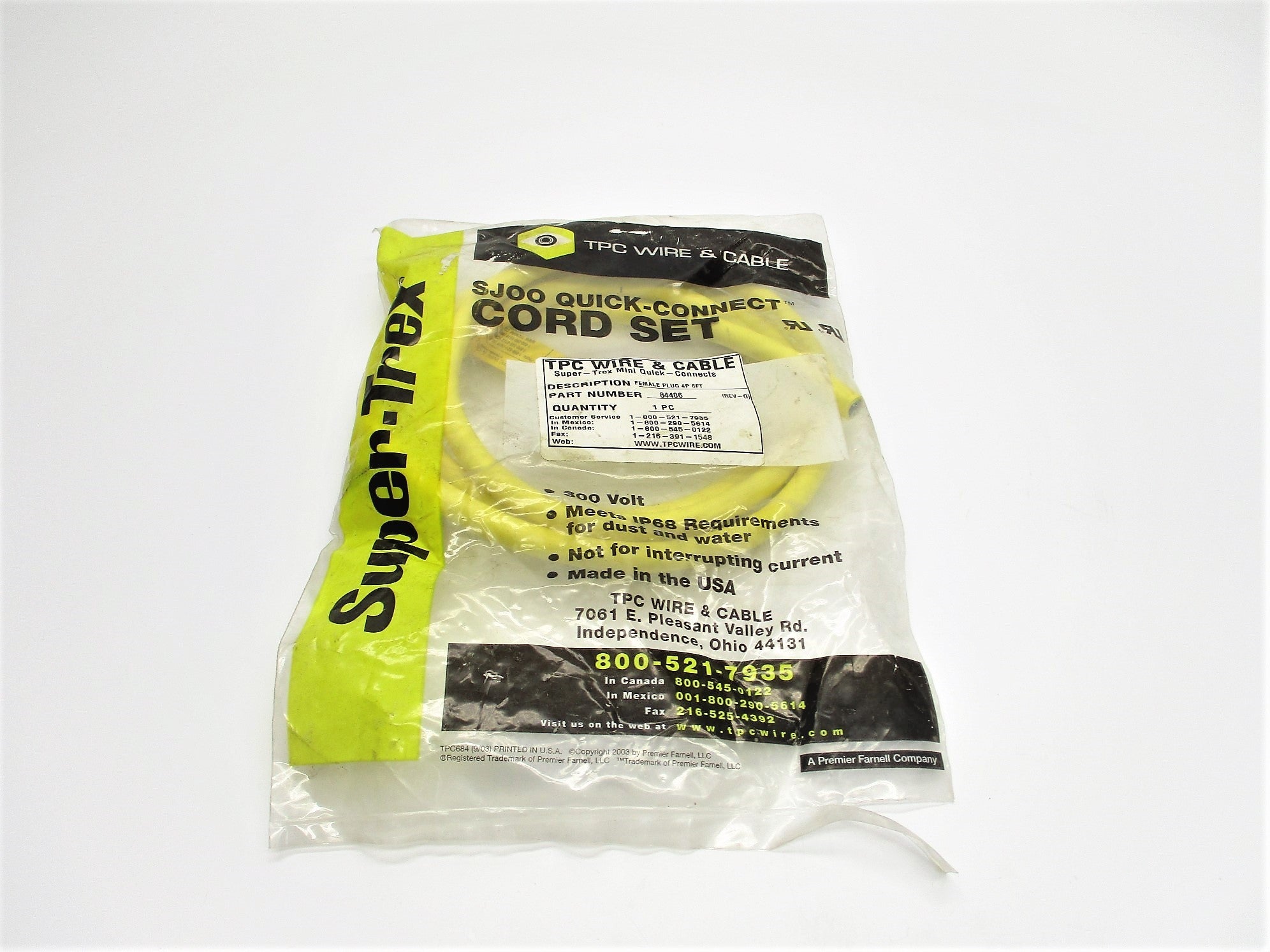 TPC WIRE&CABLE 84406 NSMP