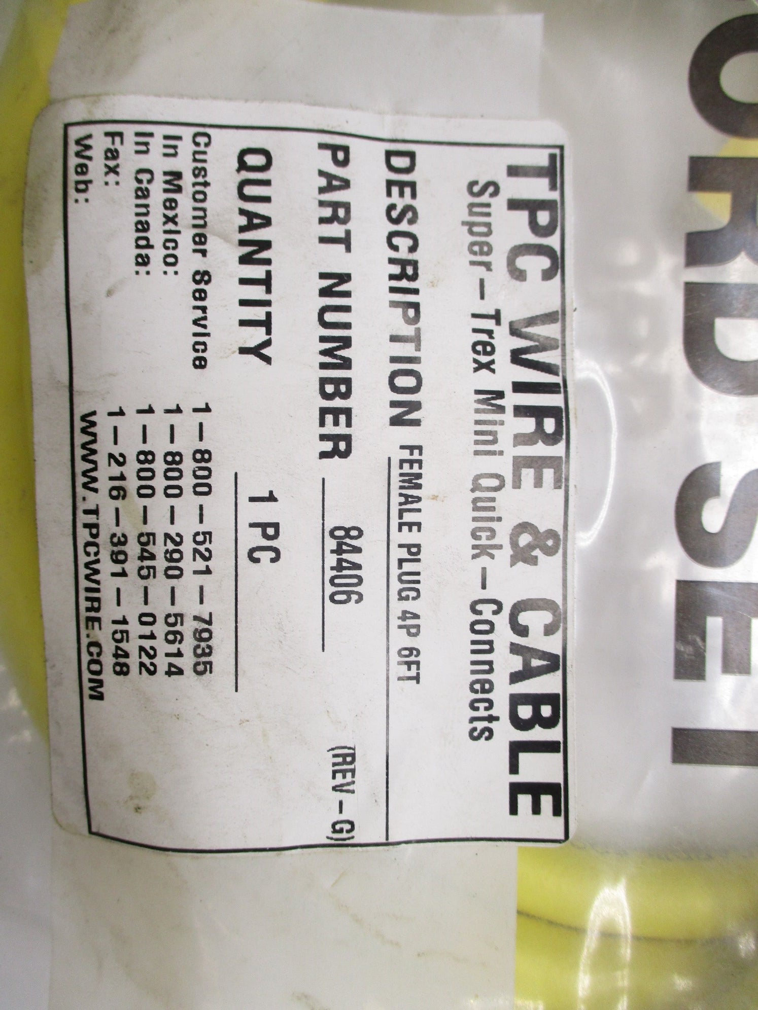 TPC WIRE&CABLE 84406 NSMP
