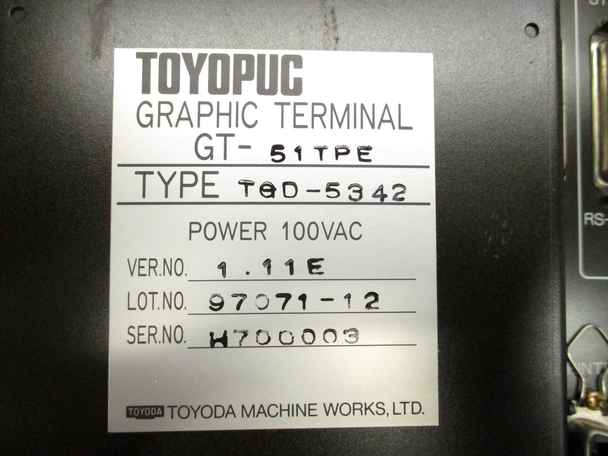 TOYOPUC GT-51TPE NSNP