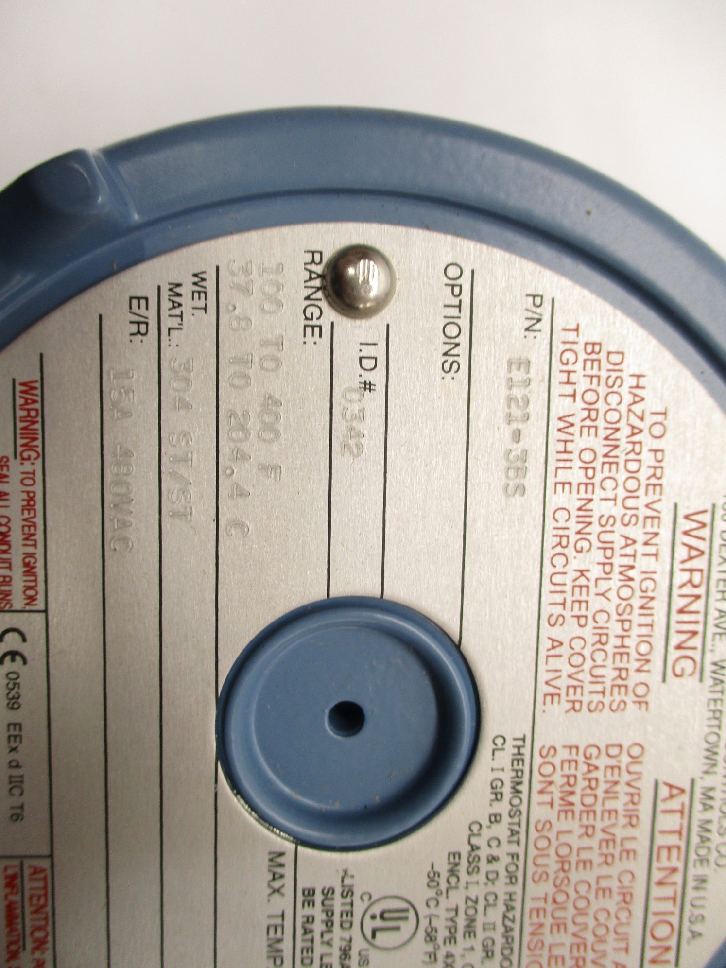 UNITED ELECTRIC E121-3BS NSMP