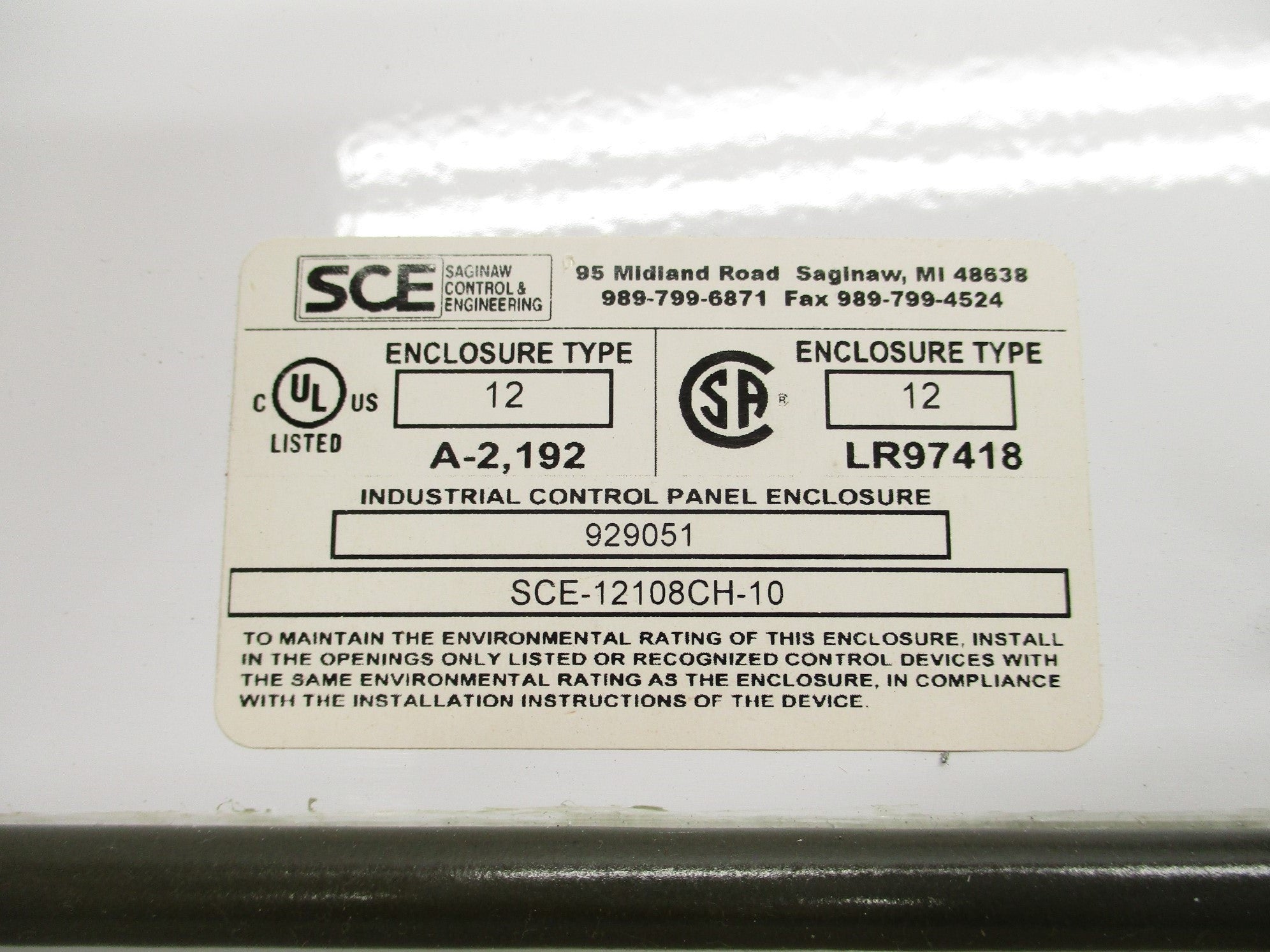 SCE SCE-12108CH-10 NSMP