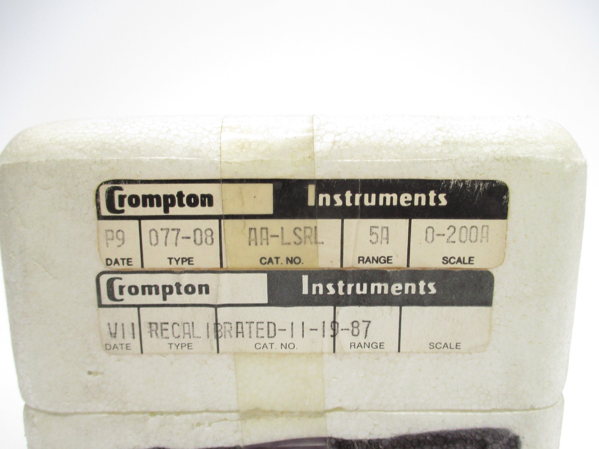 CROMPTON INSTRUMENTS 077-08AA-LSRL (AS PICTURED) NSMP