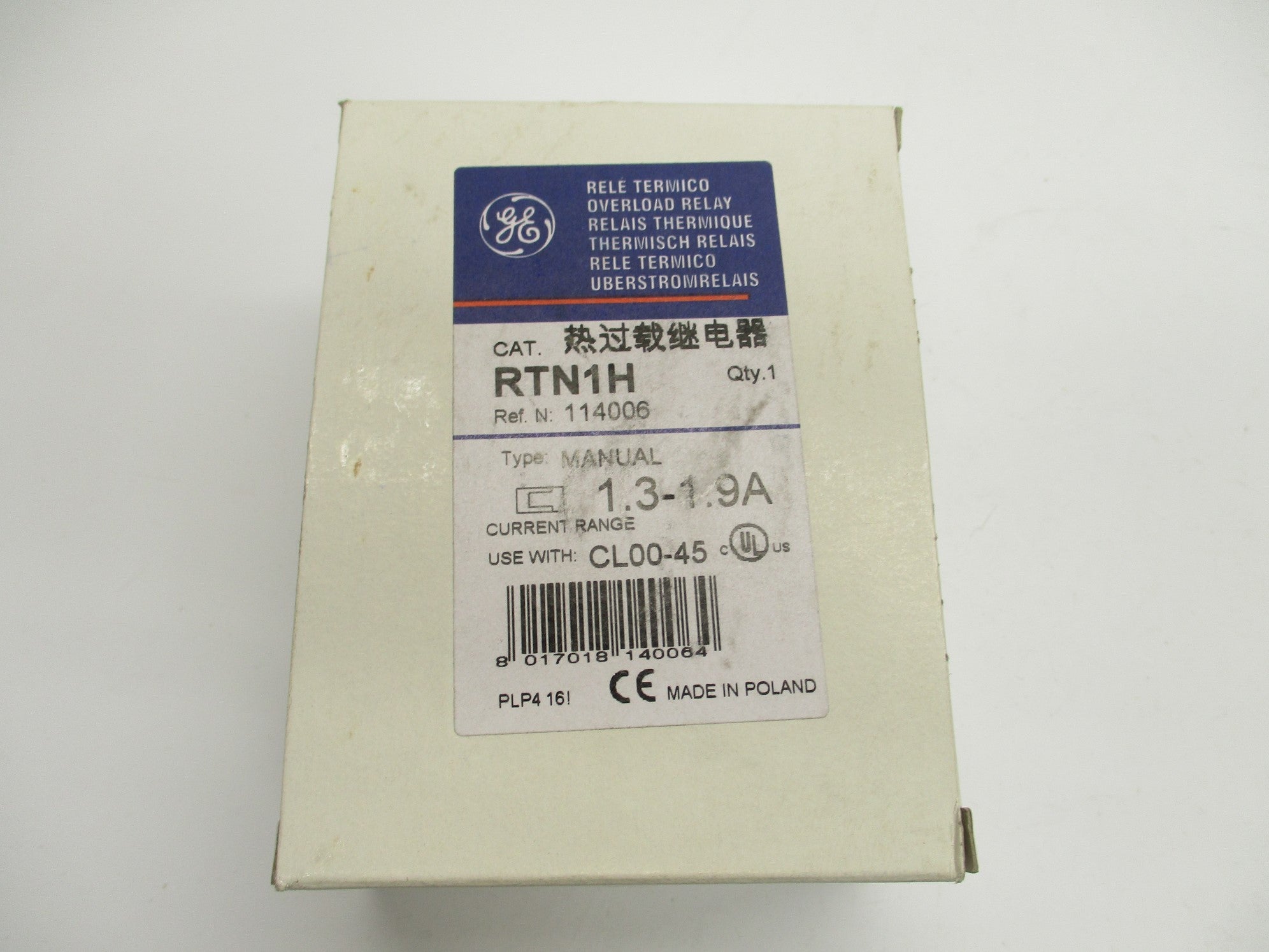 GENERAL ELECTRIC RTN1H 690V 1.3-1.9A NSMP