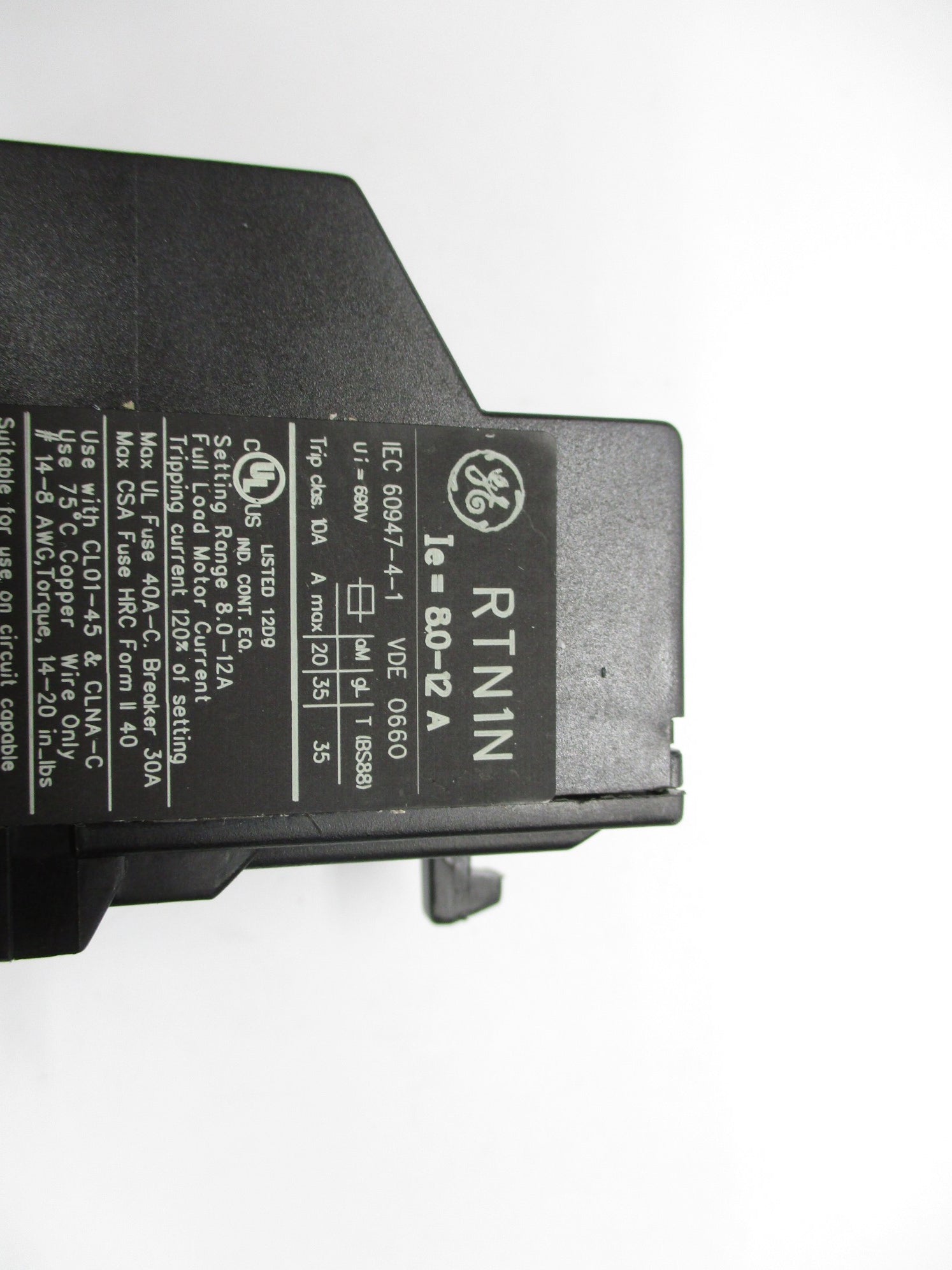 GENERAL ELECTRIC RTN1N 690V 8.0-12A NSMP