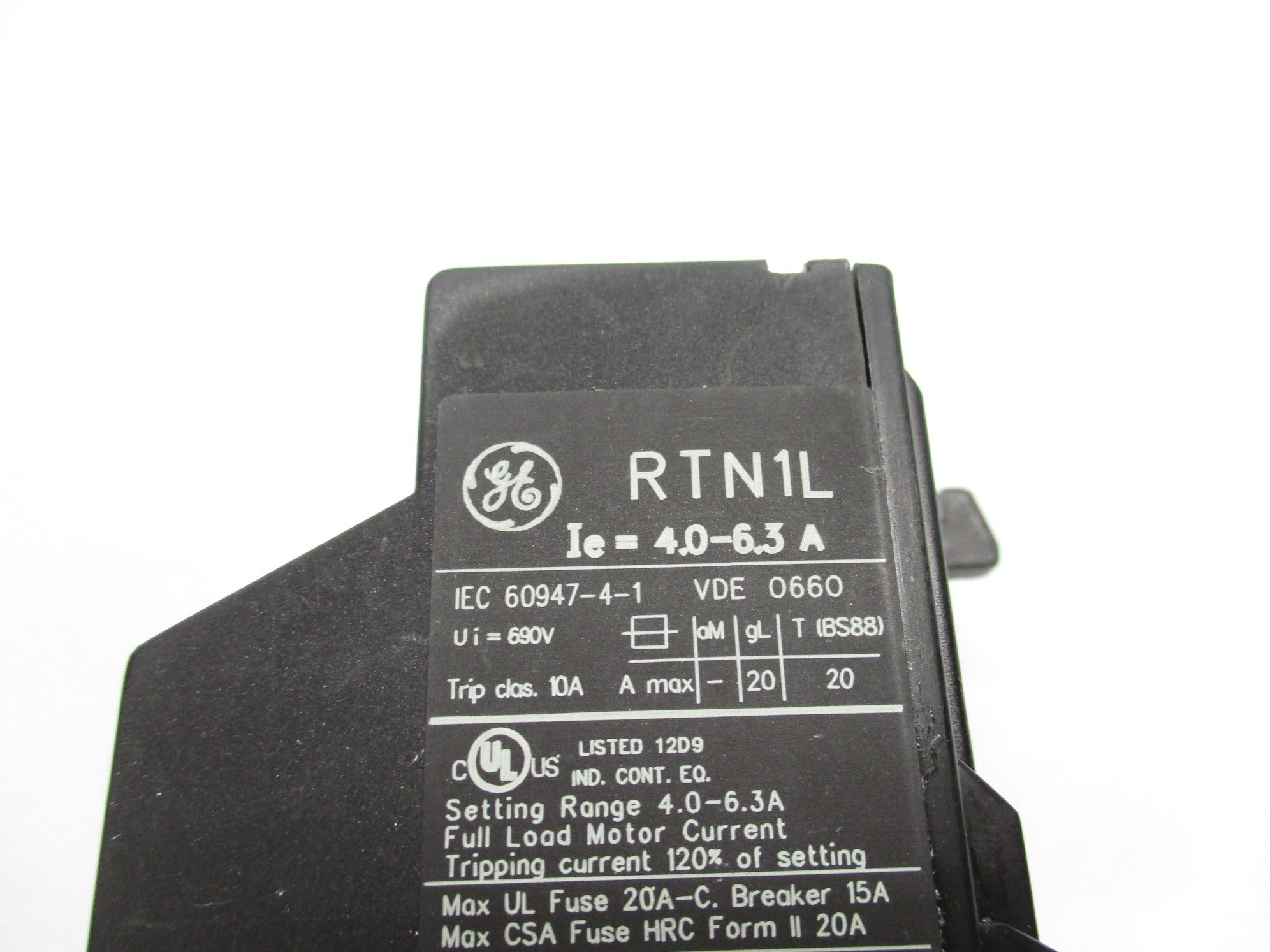 GENERAL ELECTRIC RTN1L 690V 4.0-6.3A NSMP