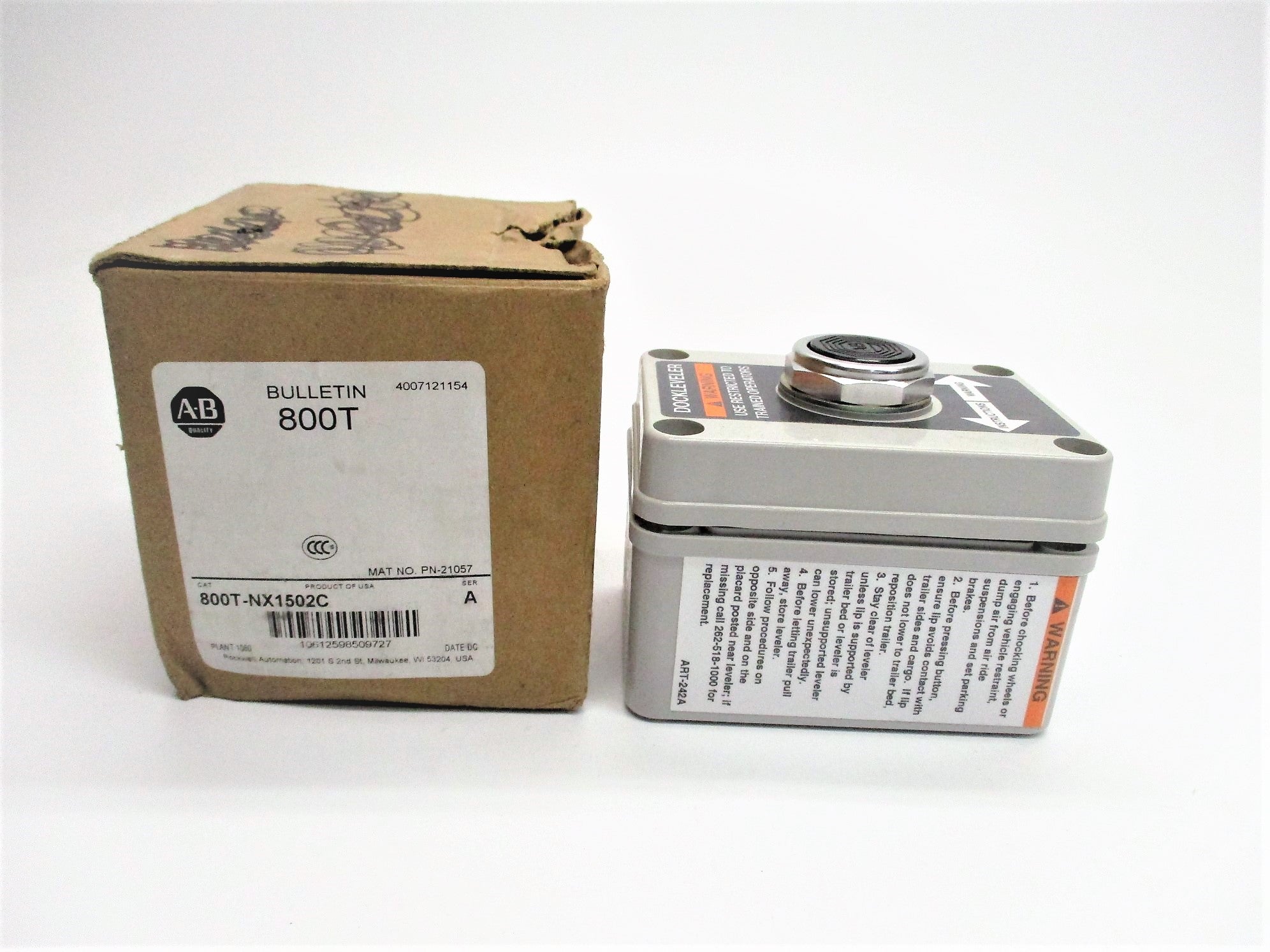 ALLEN BRADLEY 800T-NX1502C SER. A (BR/WH) NSMP