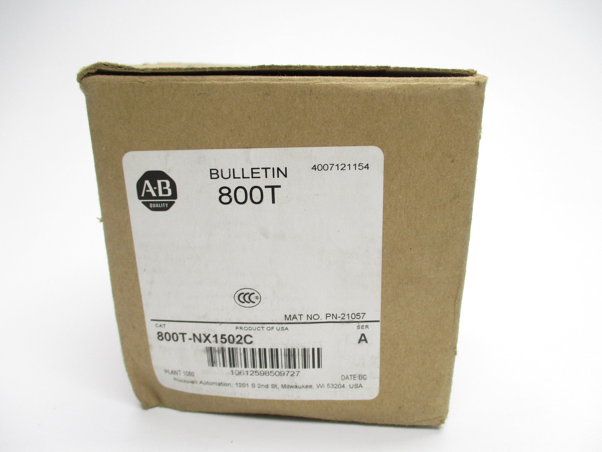 ALLEN BRADLEY 800T-NX1502C SER. A (BR/WH) NSMP