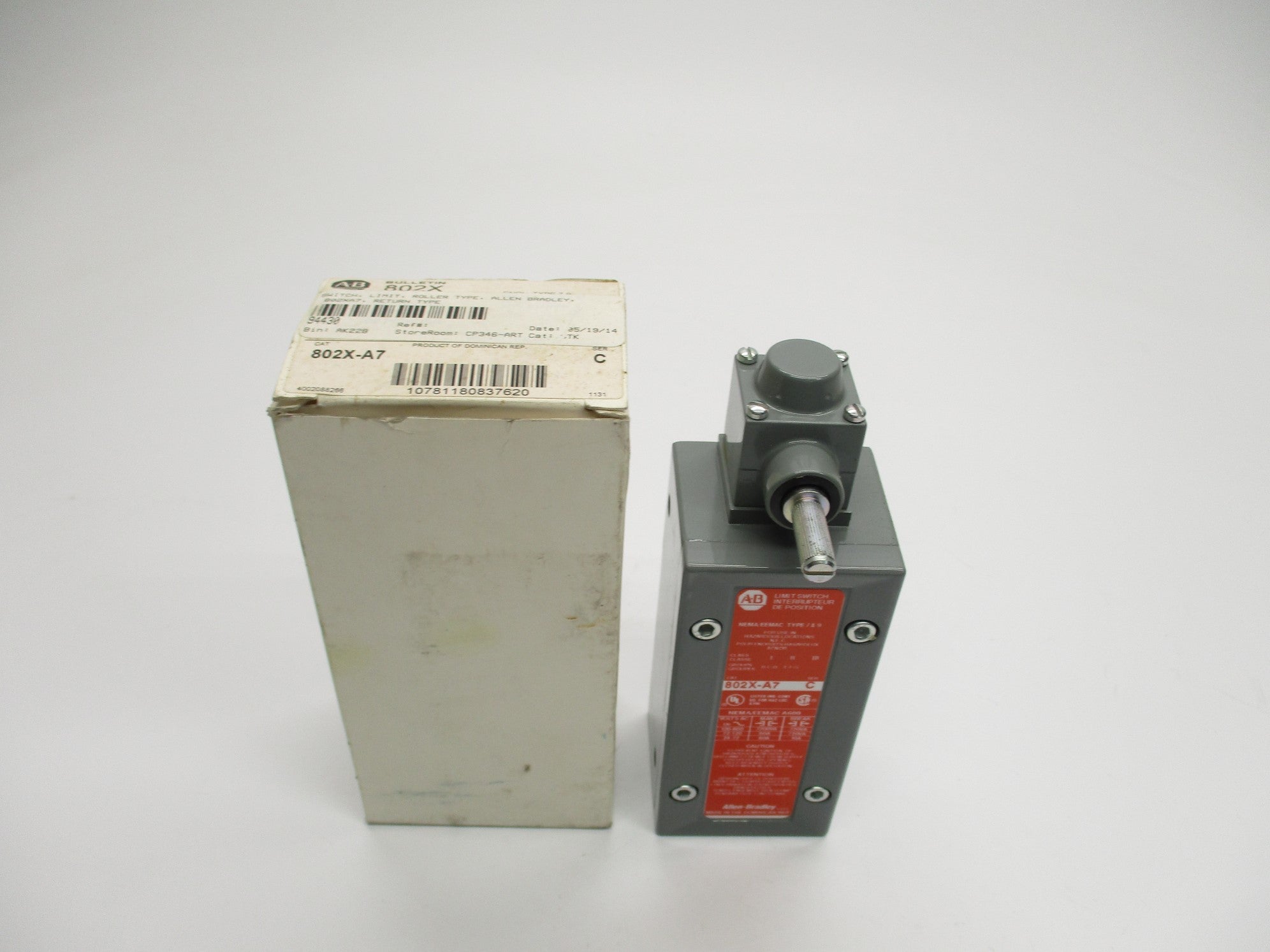 ALLEN BRADLEY 802X-A7 SER. C (WH) NSMP