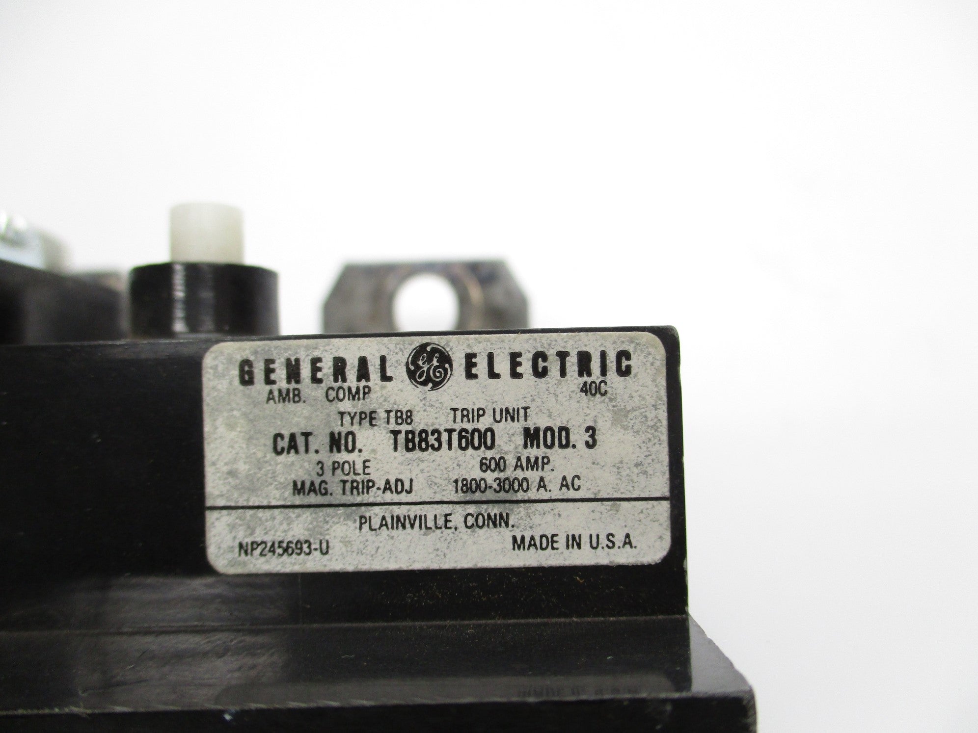 GENERAL ELECTRIC TB83T600 UNMP