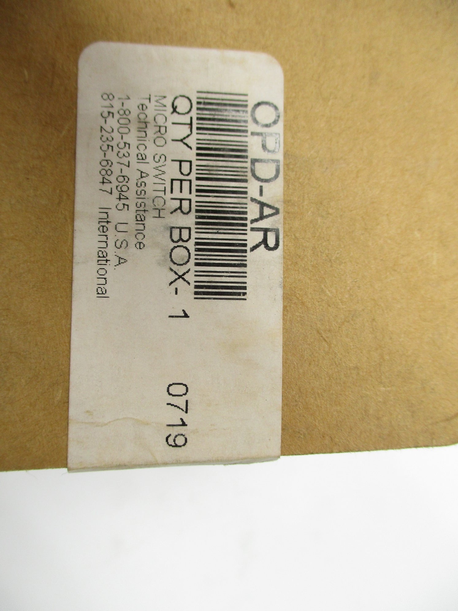 MICROSWITCH OPD-AR NSFS