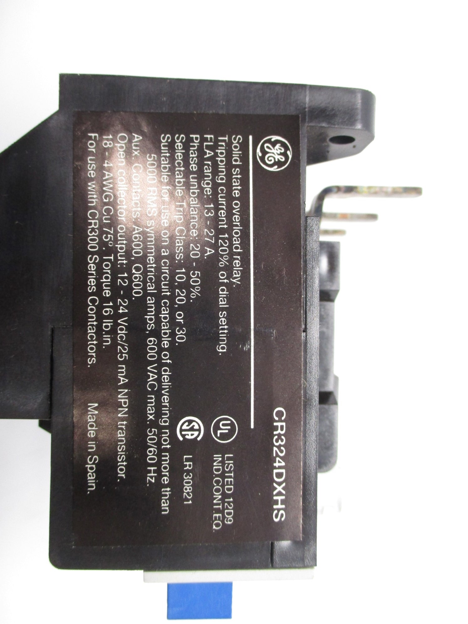 GENERAL ELECTRIC CR324DXHS 600VAC 13-27A NSMP