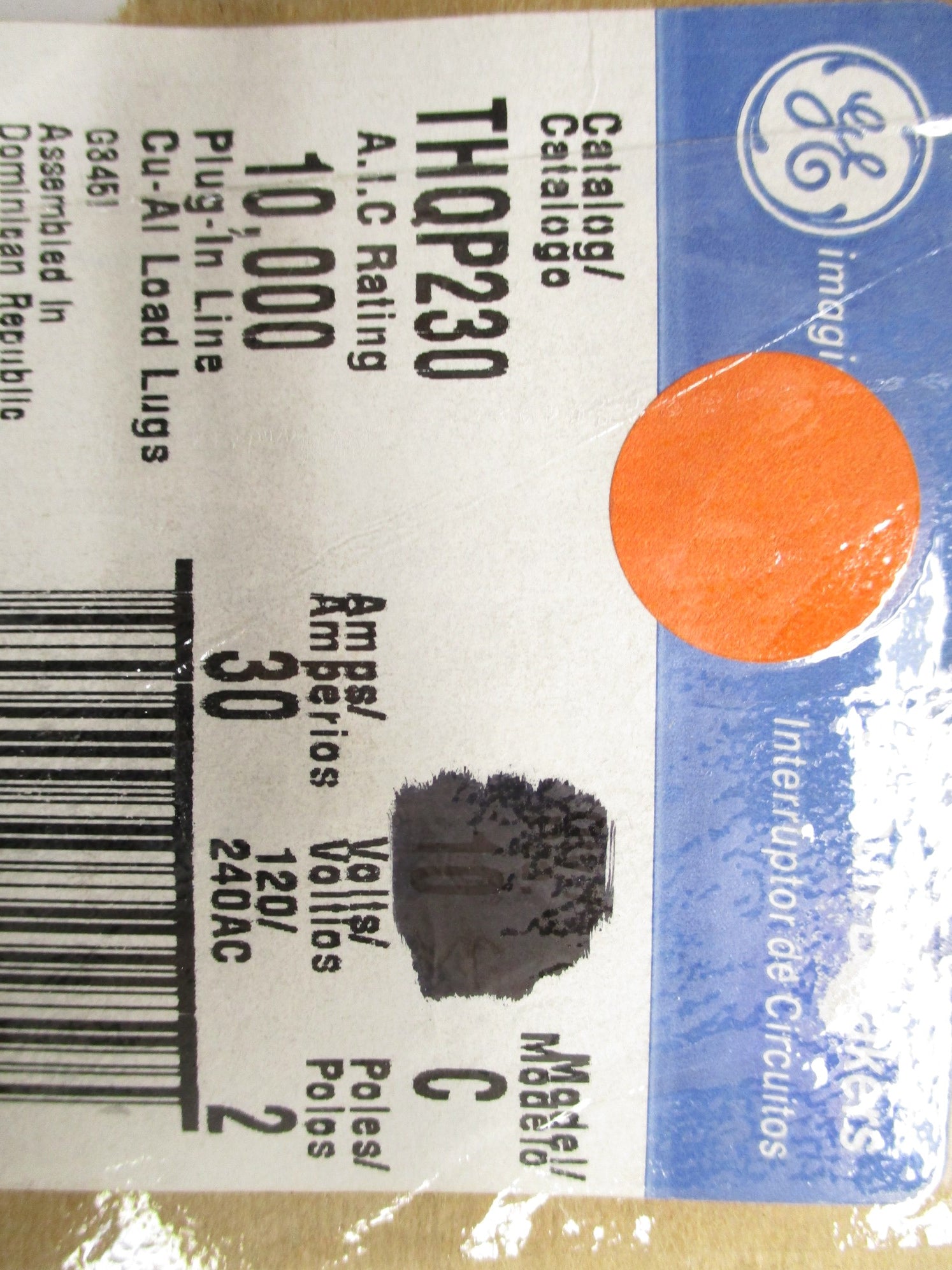 GENERAL ELECTRIC THQP230 30A 120/240V NSNP
