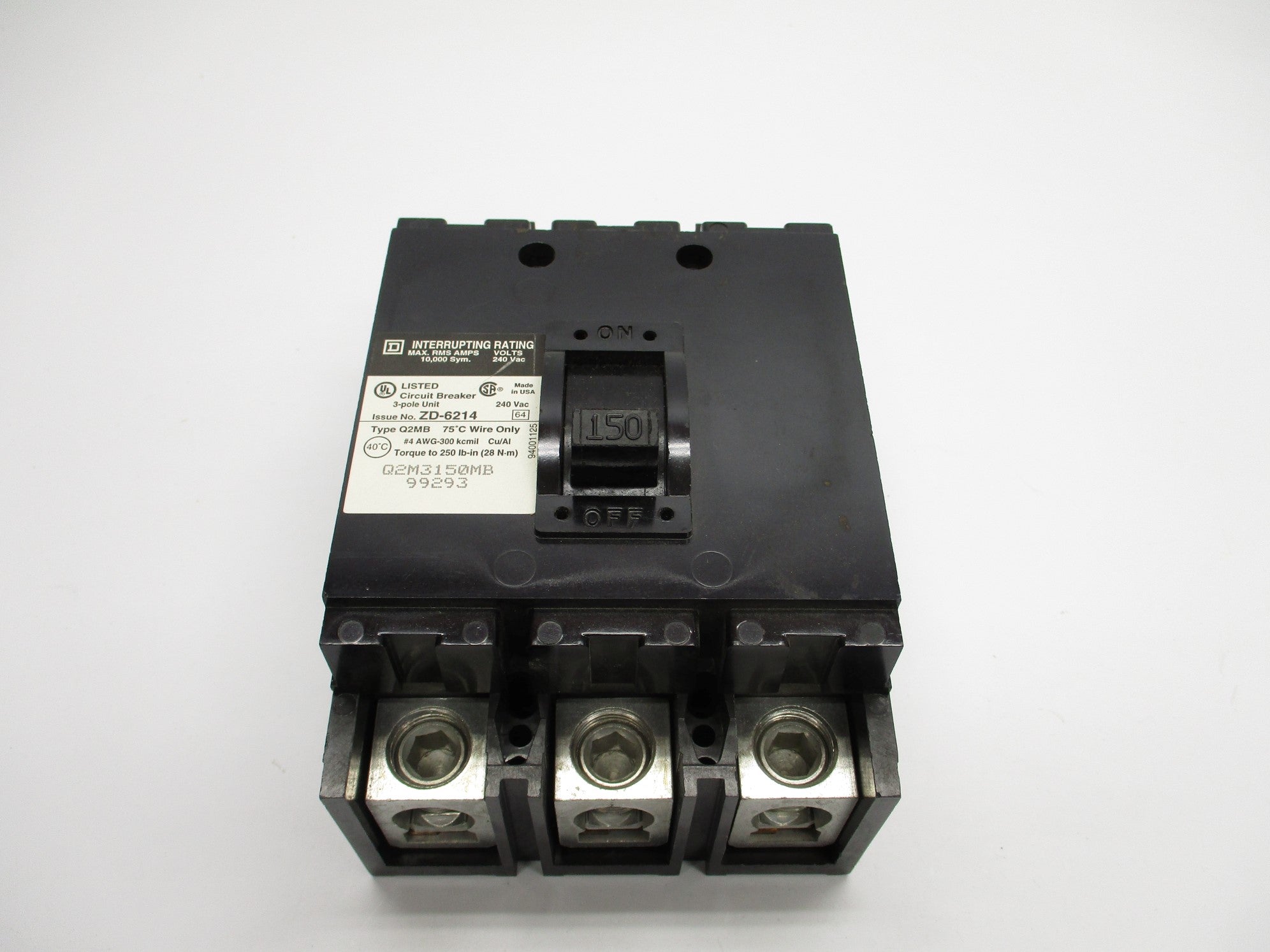 SQUARE D Q2M3150MB 150A 240VAC NSNP