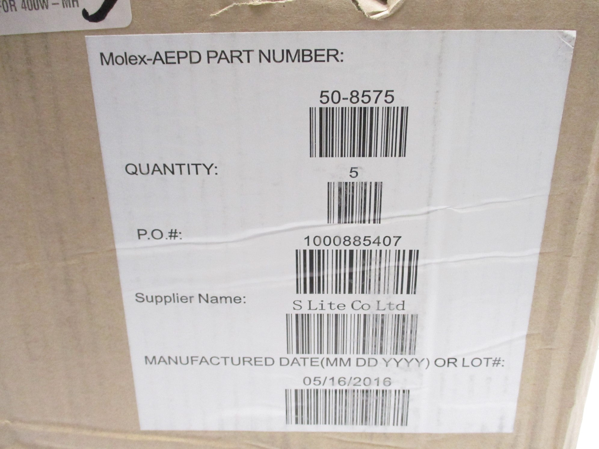 MOLEX 50-8575 (PKG OF 5) NSMP