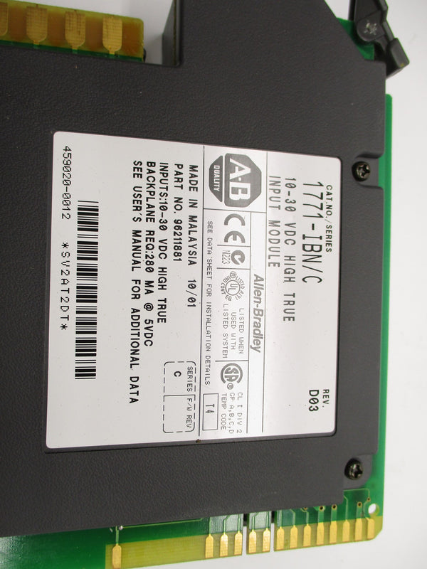 ALLEN BRADLEY 1771-IBN SER. C 10-30VDC 0.28A UNMP