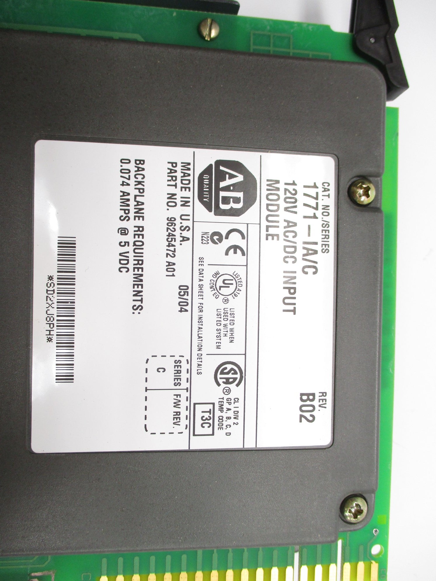 ALLEN BRADLEY 1771-IA SER. C UNMP