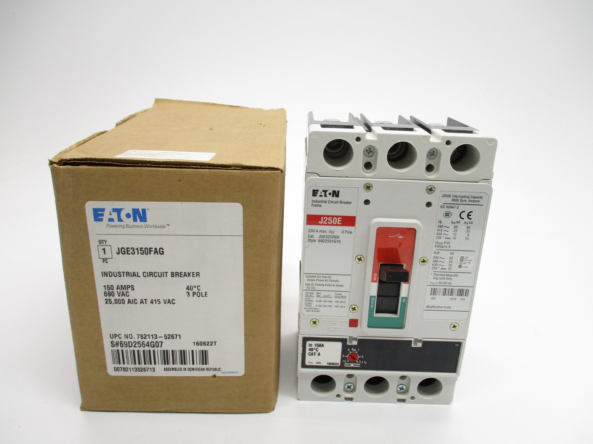 EATON JGE3150FAG 150A 690VAC (WHITE) NSMP