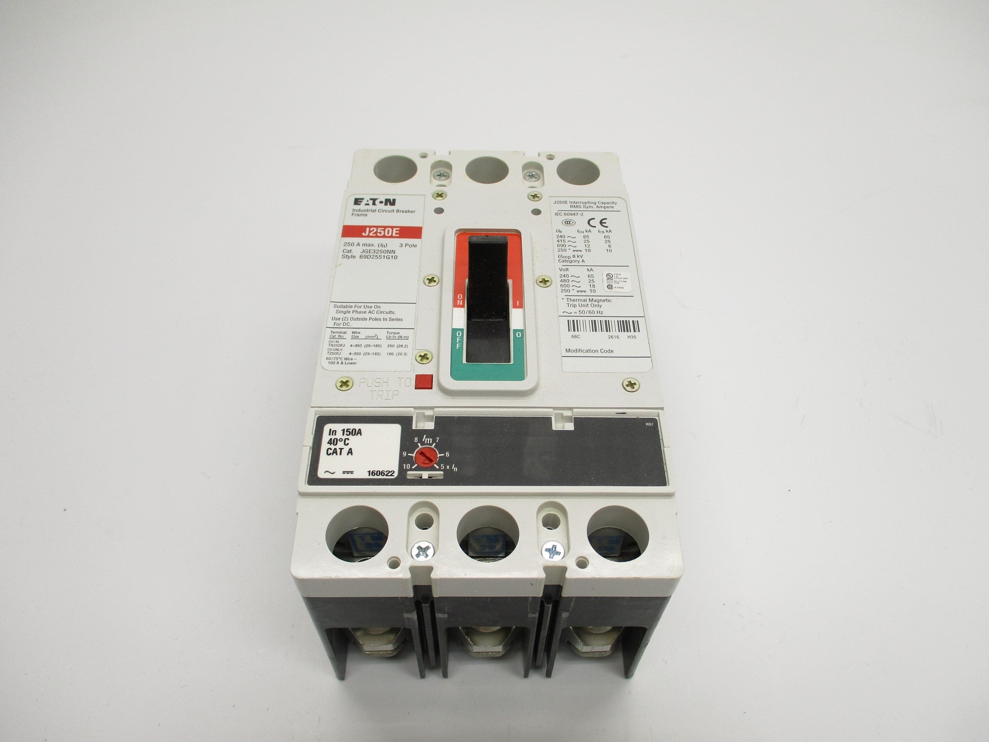 EATON JGE3150FAG 150A 690VAC (WHITE) NSMP