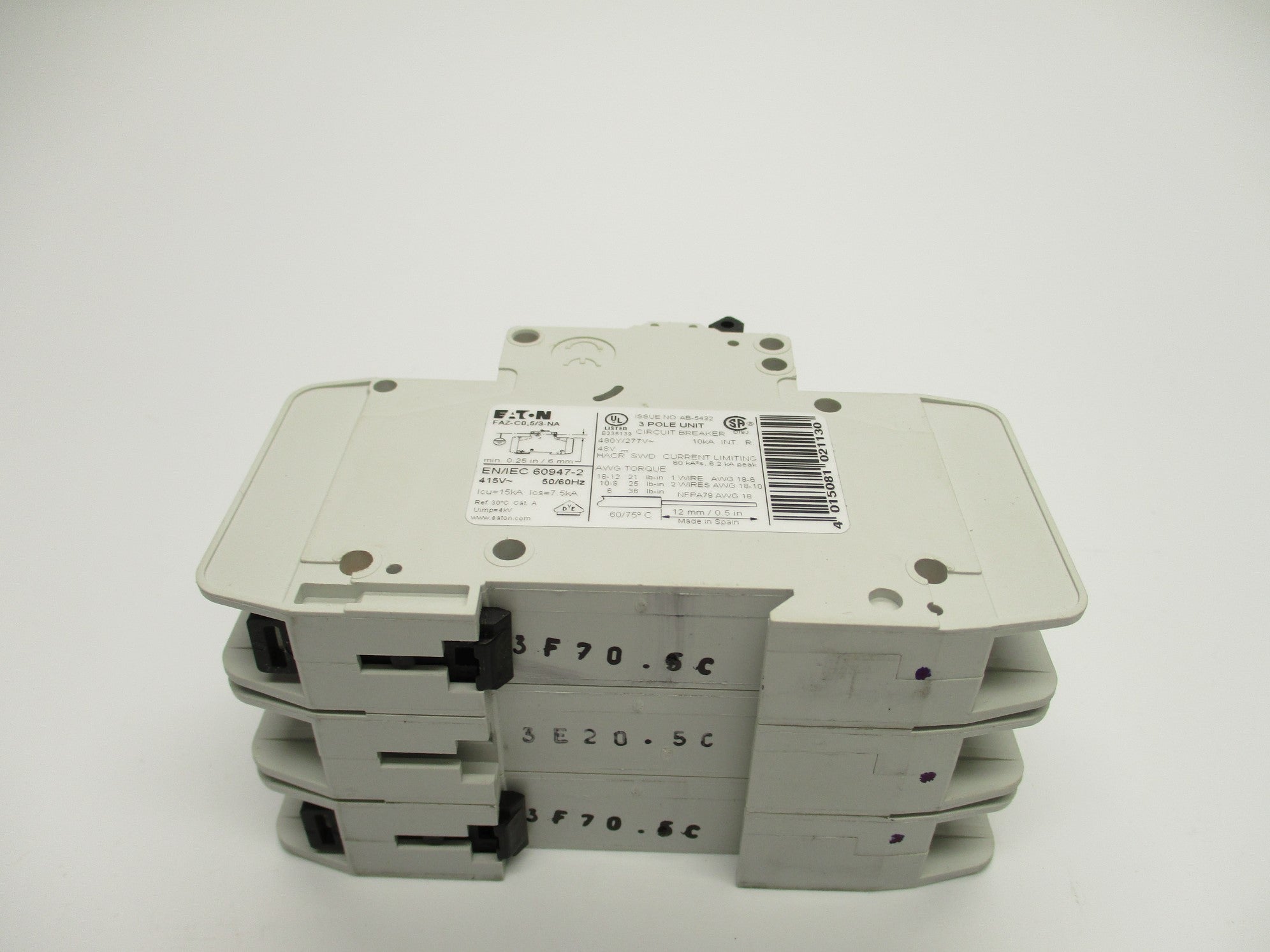 EATON FAZ-C0.5/3-NA 0.5A 480/277VAC NSNP