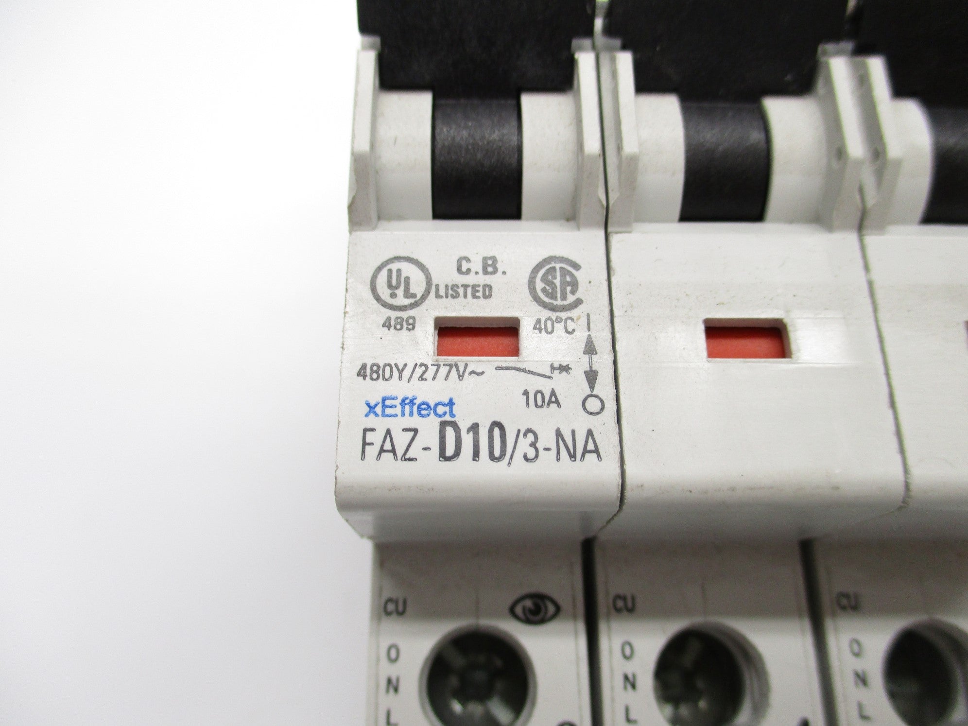 EATON FAZ-D10/3-NA 10A 480/277VAC NSNP