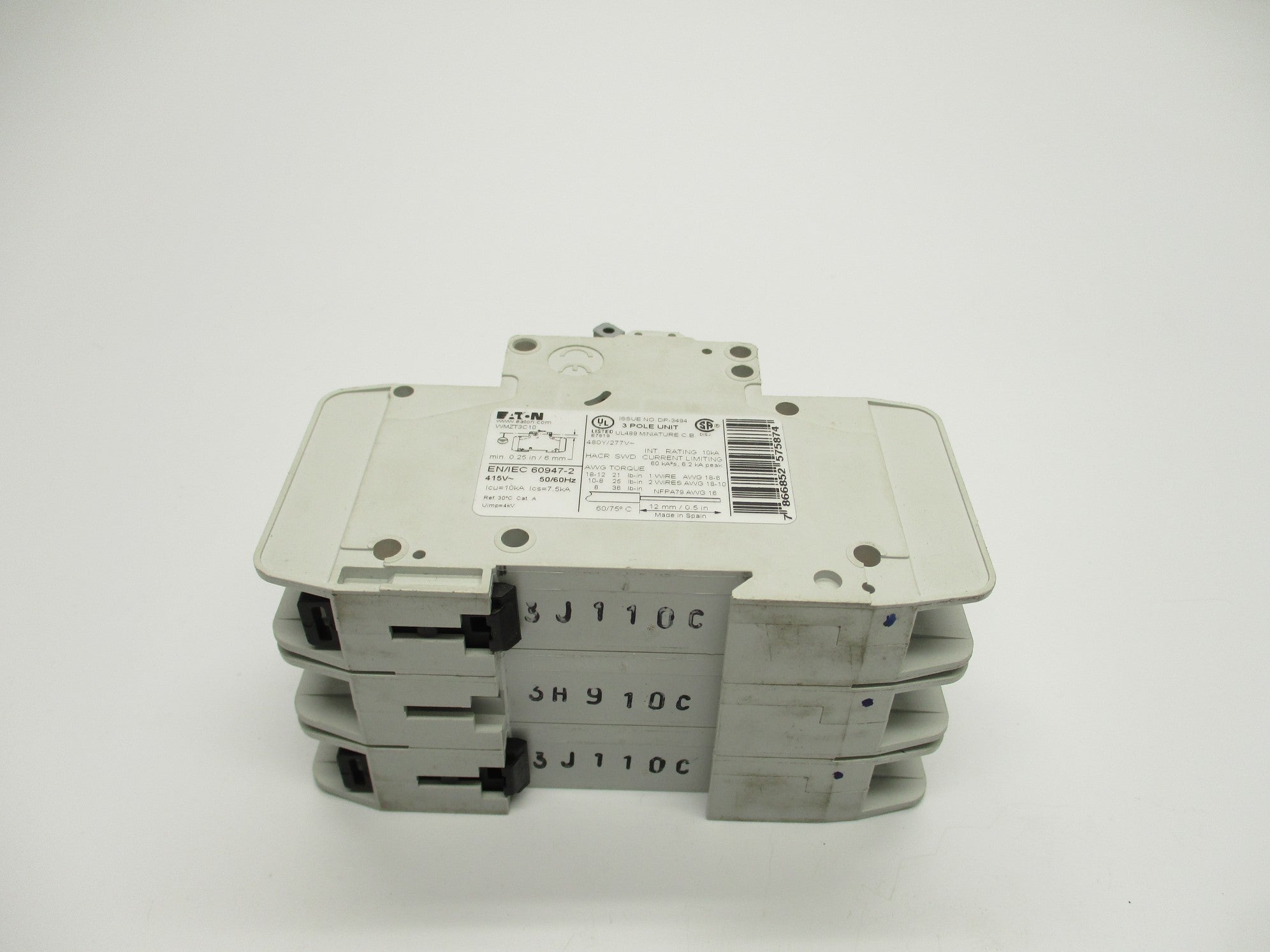 EATON WMZT3C10 277VAC 10A NSNP