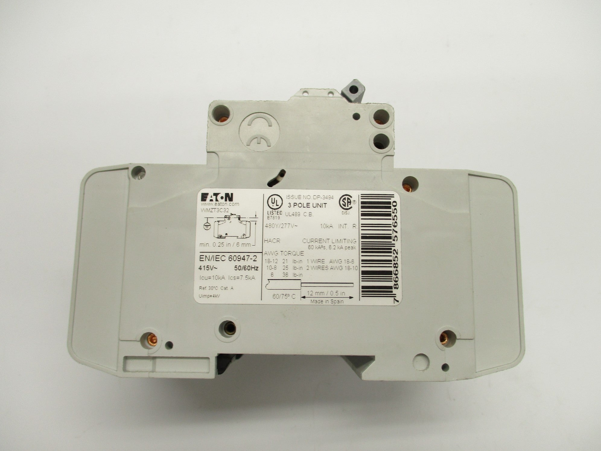 EATON WMZT3C32 32A 480/277VAC NSNP