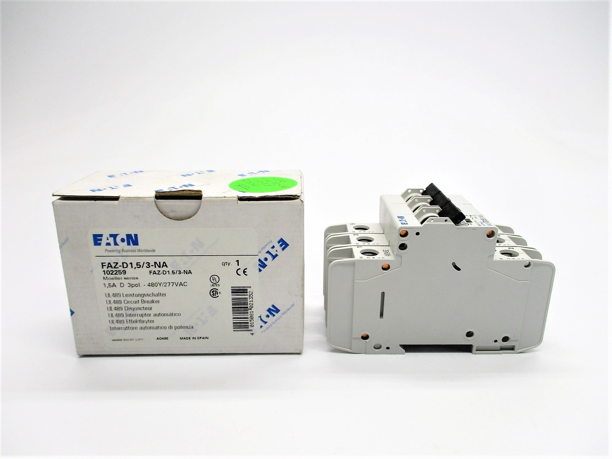 EATON FAZ-D1.5/3-NA 1.5A 480/277VAC NSMP