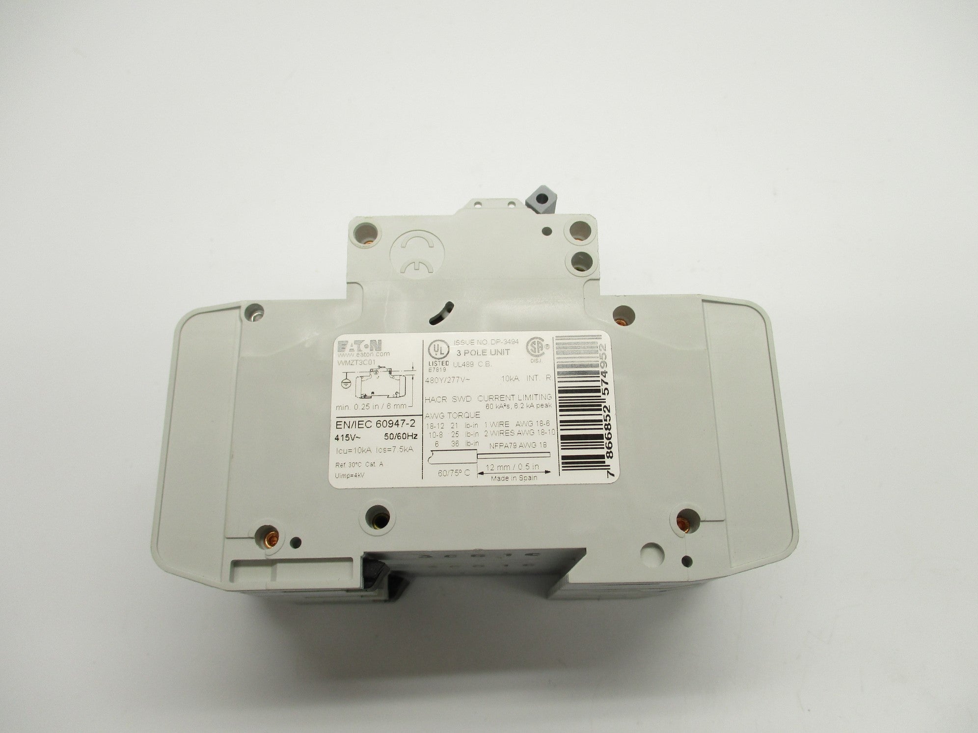 EATON WMZT3C01 1A 480/277VAC NSMP