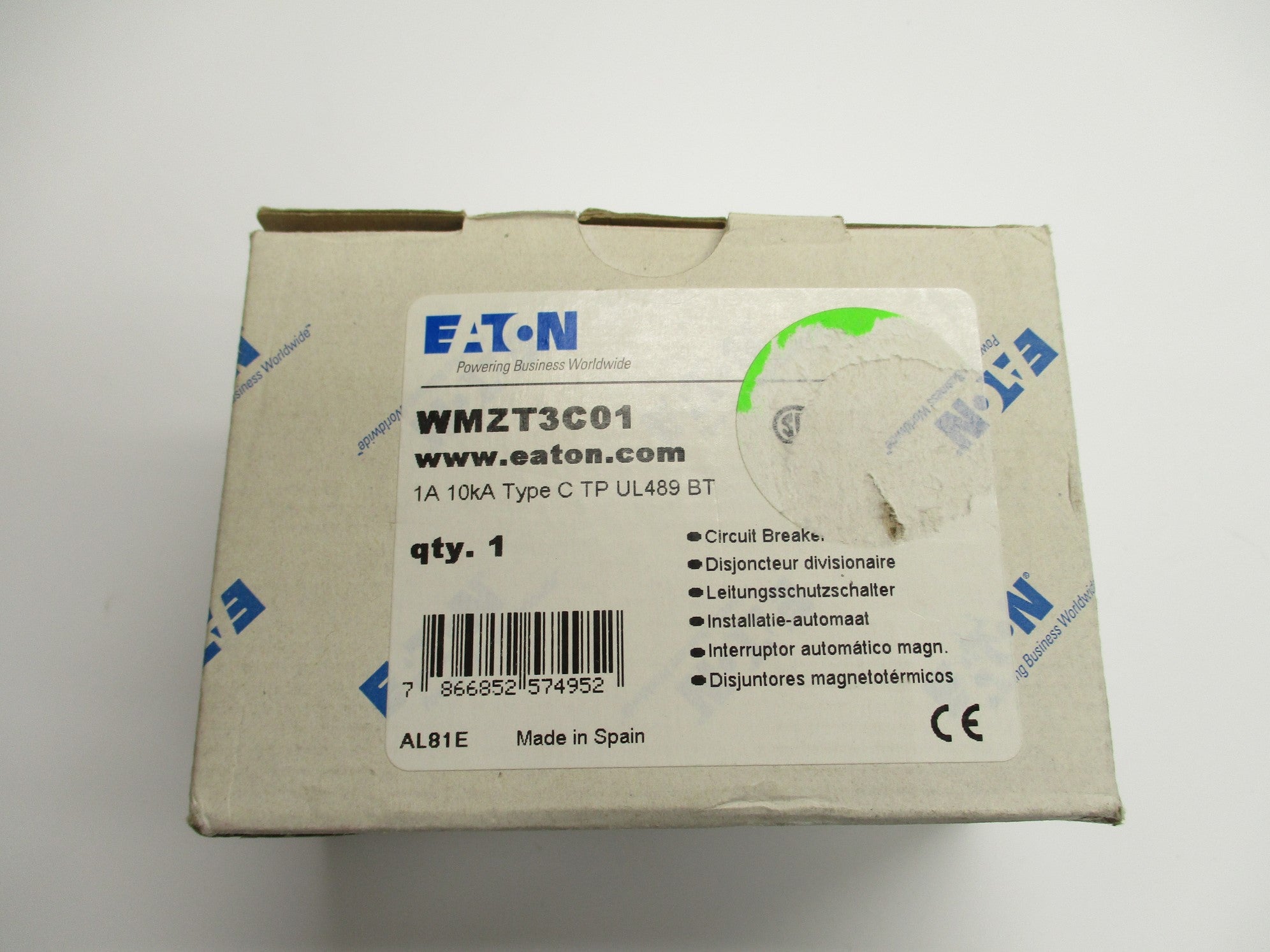 EATON WMZT3C01 1A 480/277VAC NSMP