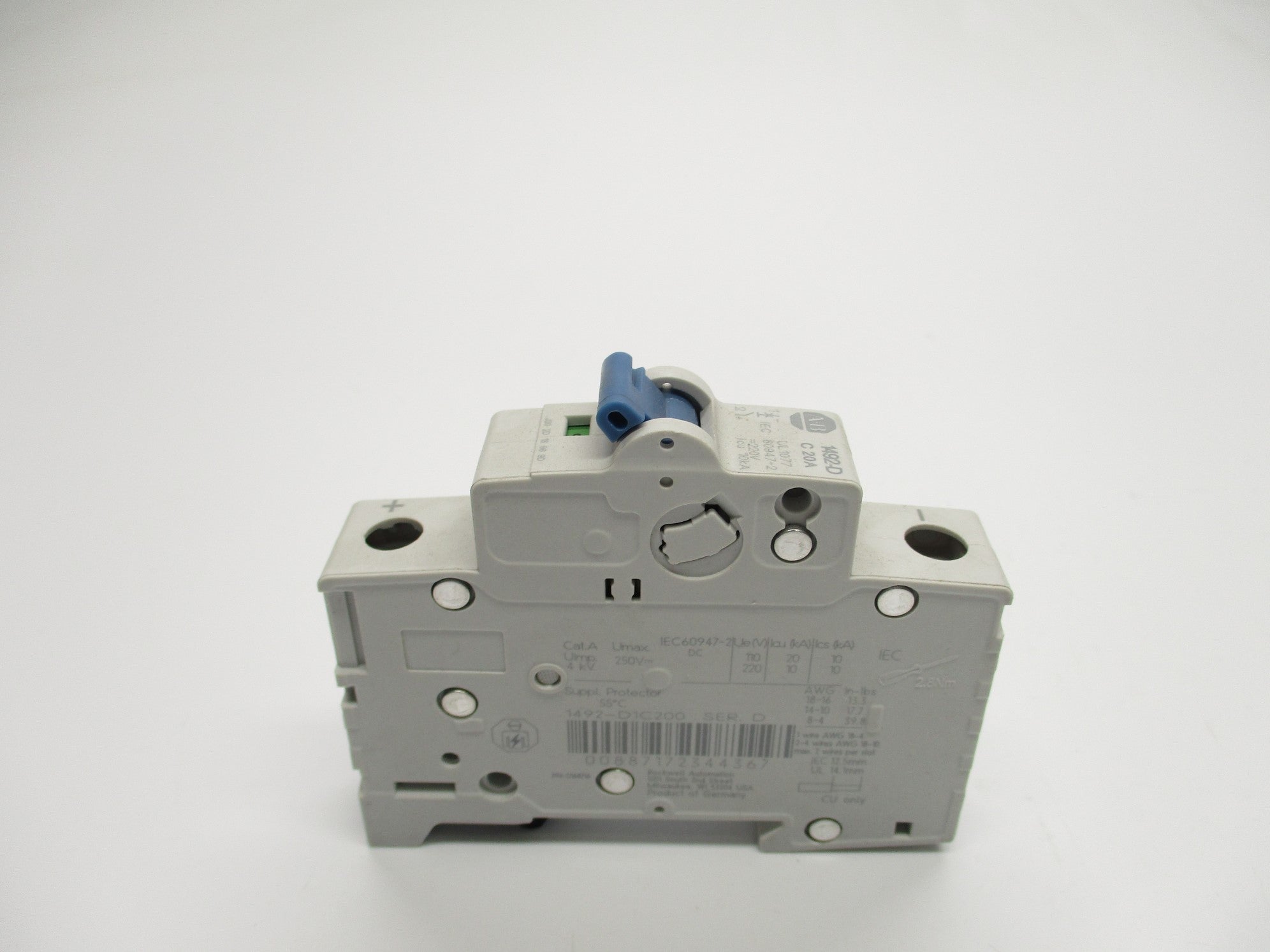 ALLEN BRADLEY 1492-D1C200 SER. D 20A 220V NSNP