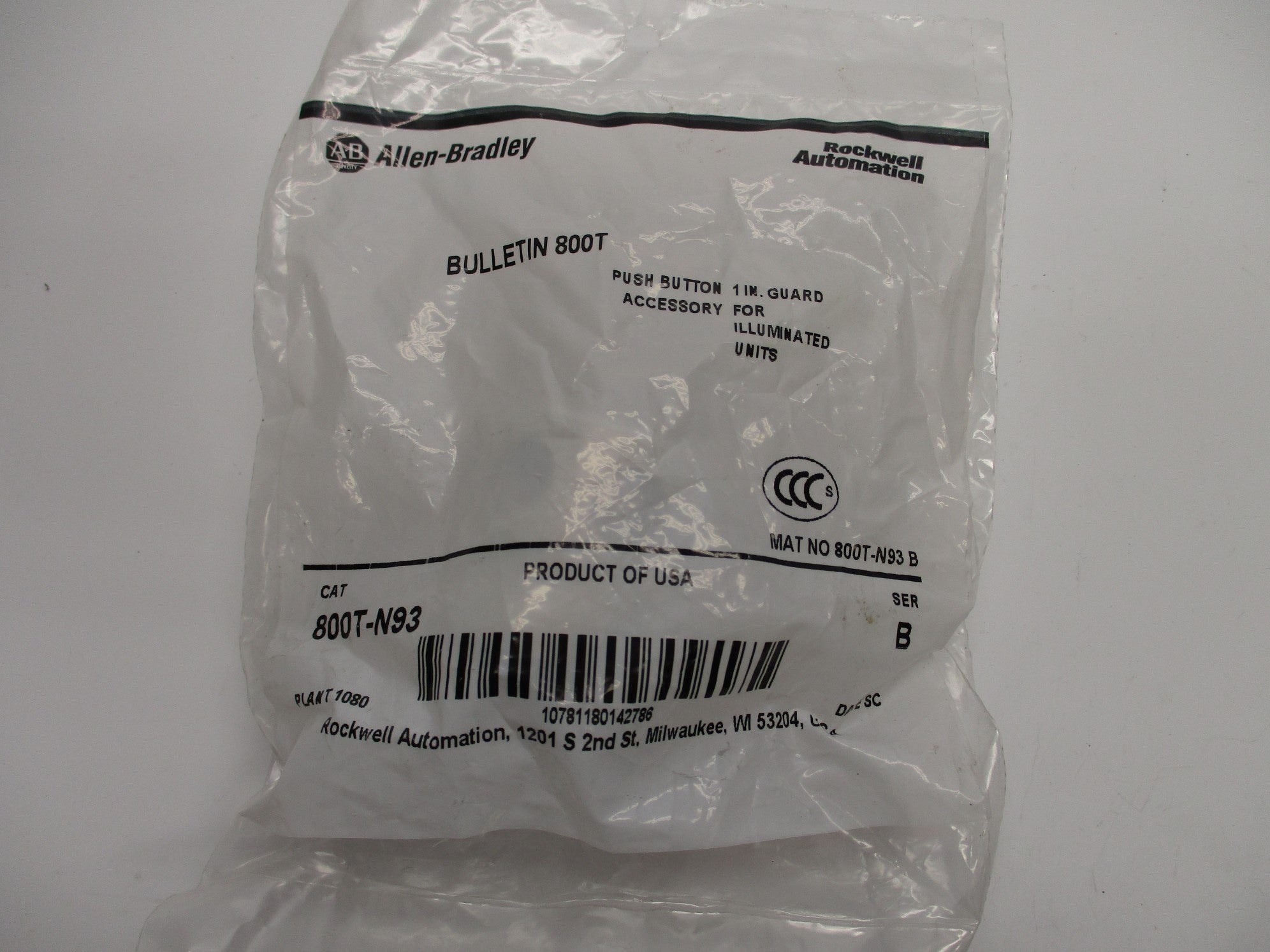 ALLEN BRADLEY 800T-N93 SER. B NSMP