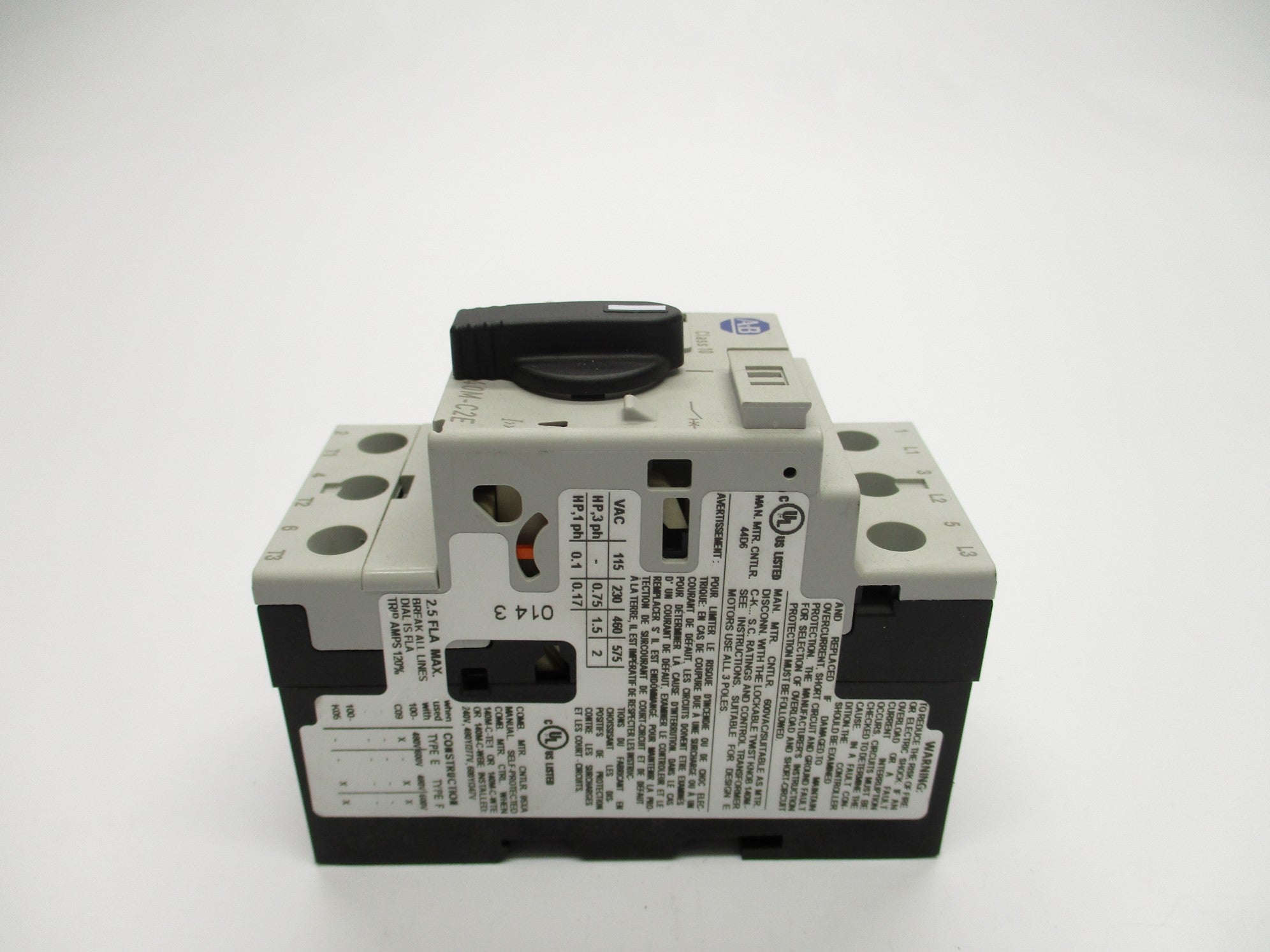 ALLEN BRADLEY 140M-C2E-B25 SER. D 1.6-2.5A 690V NSNP