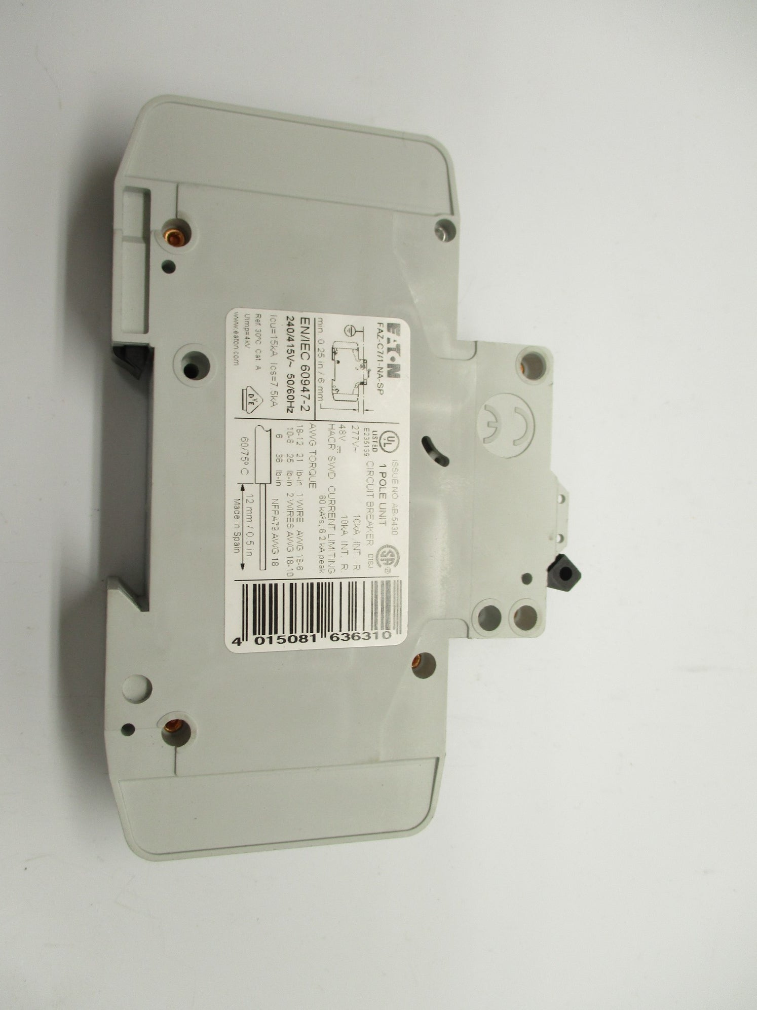 EATON FAZ-C7/1-NA-SP 7A 277V NSNP