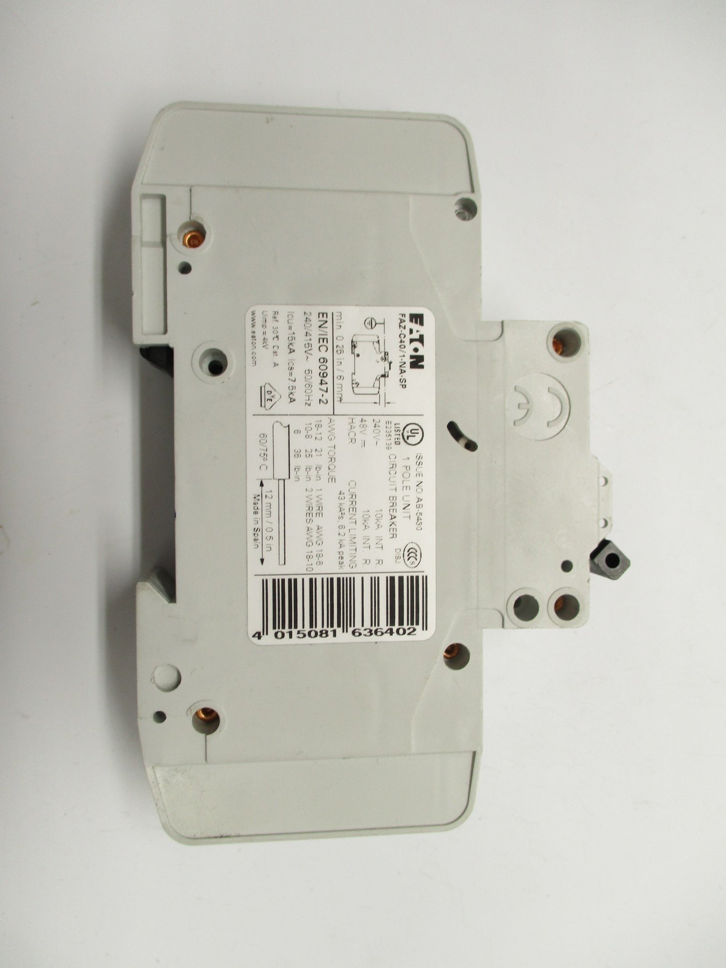 EATON FAZ-C40/1-NA-SP 40A 240V NSNP