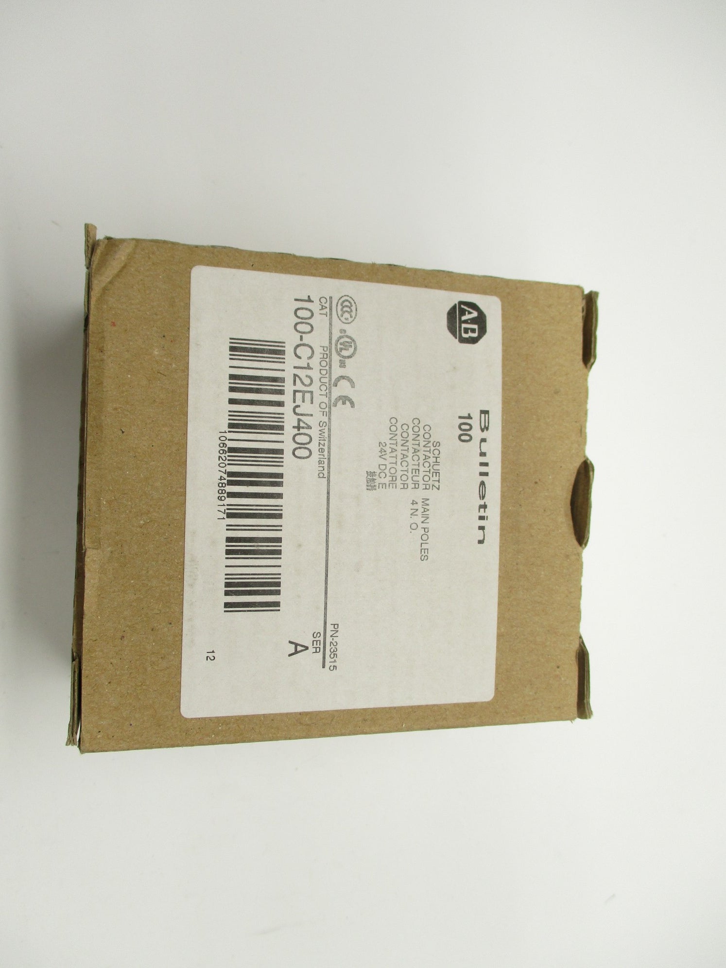 ALLEN BRADLEY 100-C12EJ400 SER. A 24VDC (BR/WH) NSMP