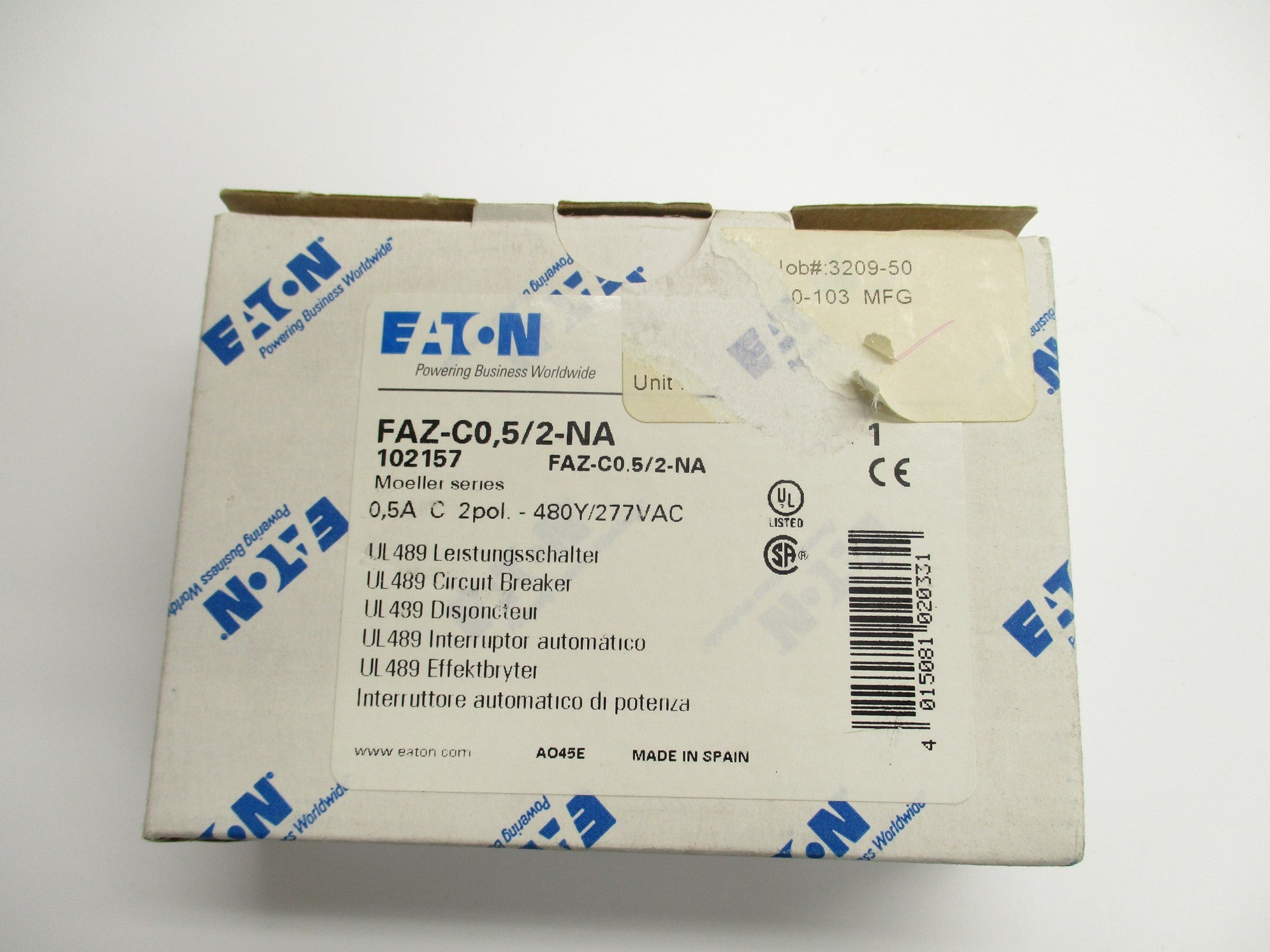 EATON FAZ-C0.5/2-NA 0.5A 480/277VAC NSMP