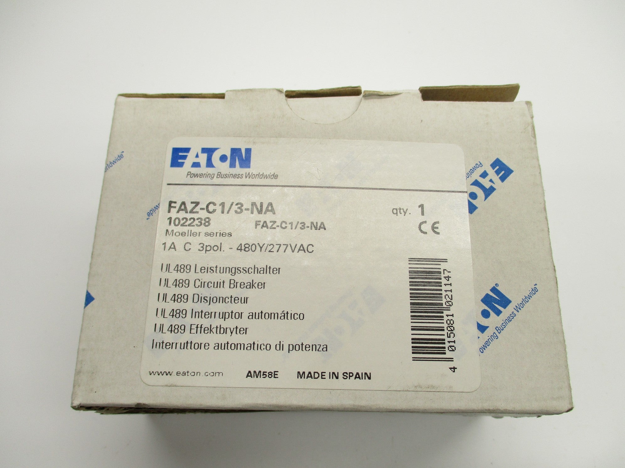 EATON FAZ-C1/3-NA 277VAC 1A  NSMP