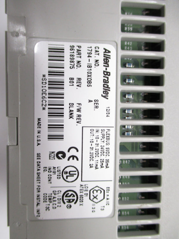 ALLEN BRADLEY 1794-IB10XOB6 SER. A 10-31.2VDC 2A NSMP