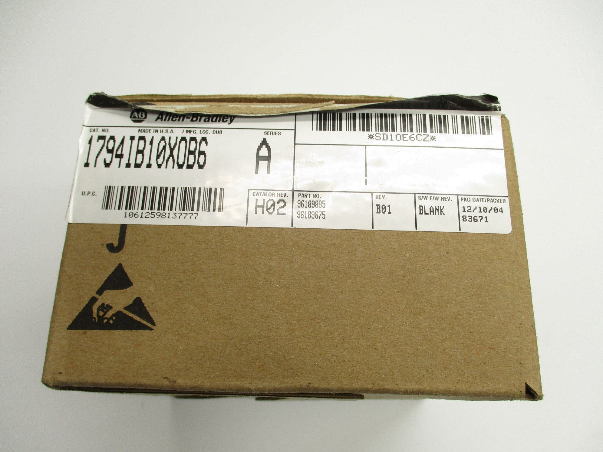 ALLEN BRADLEY 1794-IB10XOB6 SER. A 10-31.2VDC 2A NSMP